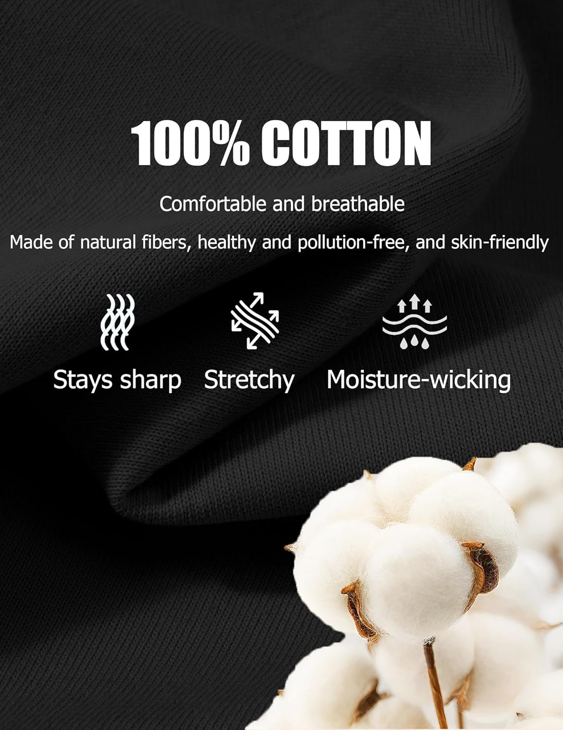 COOFANDY Mens T Shirts 100% Cotton V Neck Tee Shirt Plain Short Sleeve Casual Shirts - Image 6