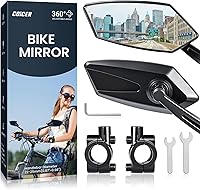 COICER 360° Adjustable Bike Handlebar Mirrors 2-Pack, Scratch-Resistant E-Bike Side Rear View Mirrors for Scooters & Bikes
