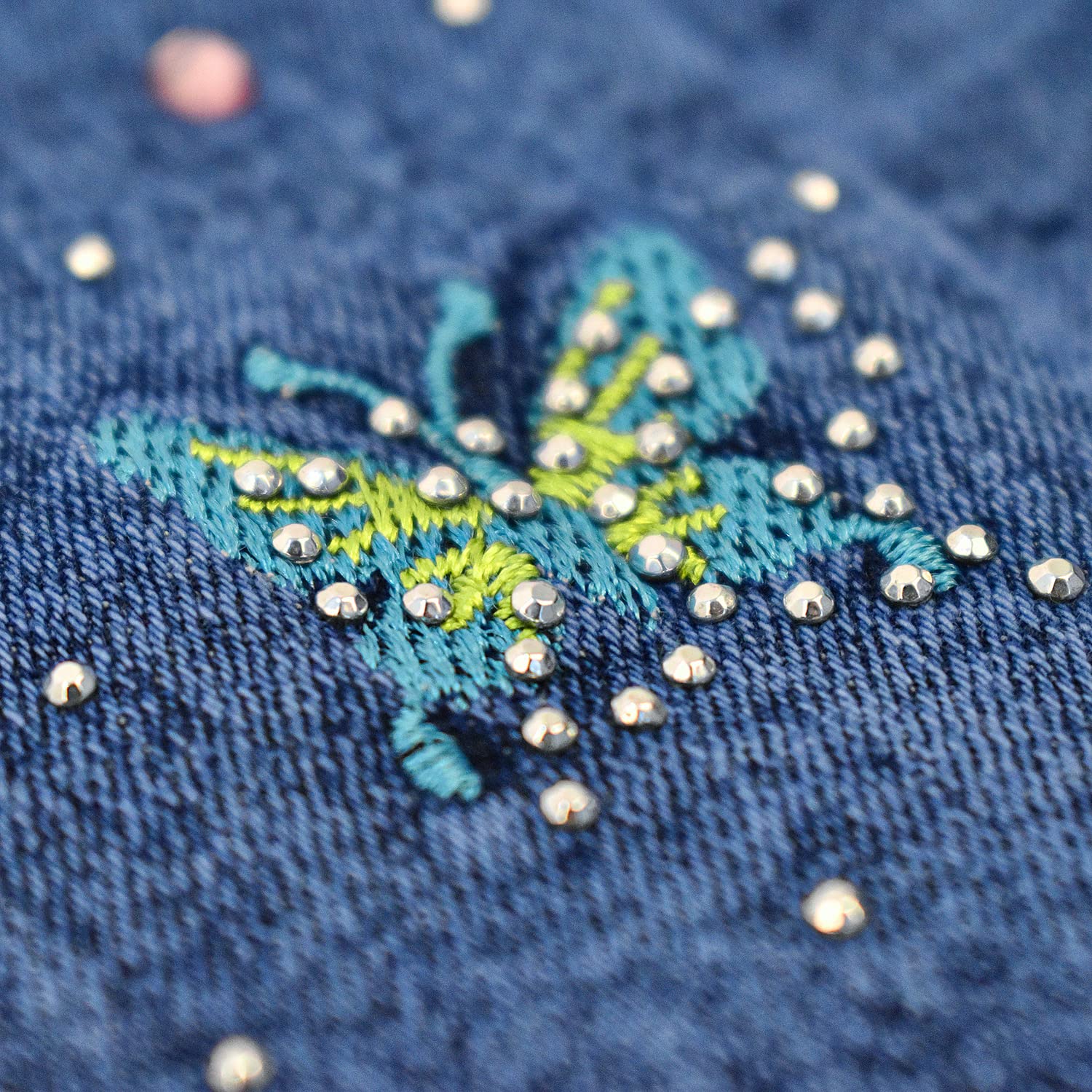 Peacolate 12 Mois - 5 Ans bébé Petites Filles Jean Skinny Lapin Diamant brodé Jean Leggings Denim Pantalon à Manches Longues