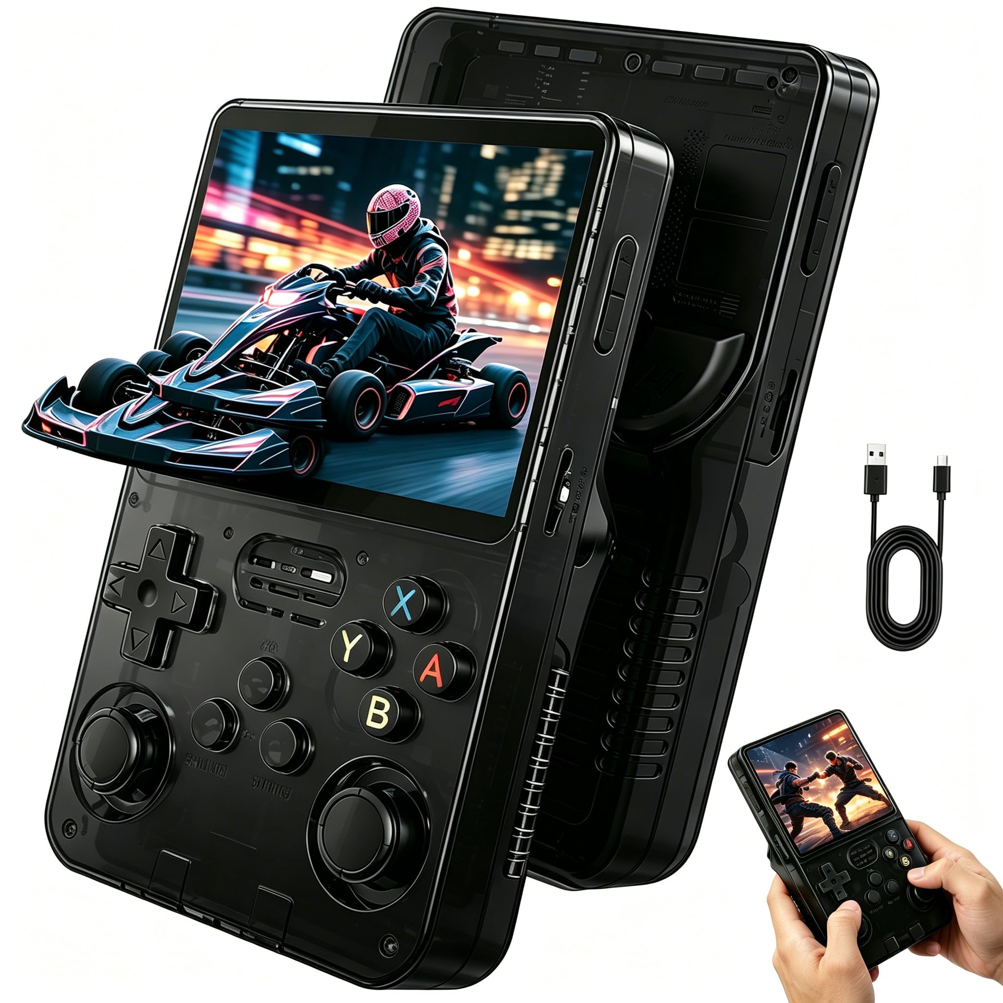 2026 New Portable Game Console – Retro Handheld Game Console with 22,000+ Classic Games, 3.5-Inch IPS Screen, Perfect for Home and Travel
