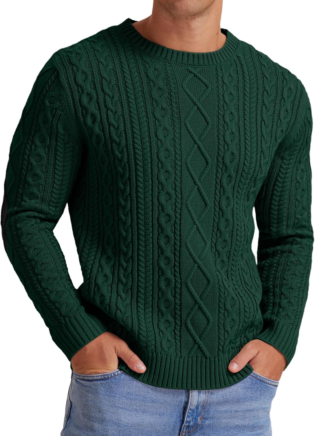 Sailwind Men's Cable Knit Sweater Casual Crewneck Long-Sleeve Fisherman Pullover - Image 2