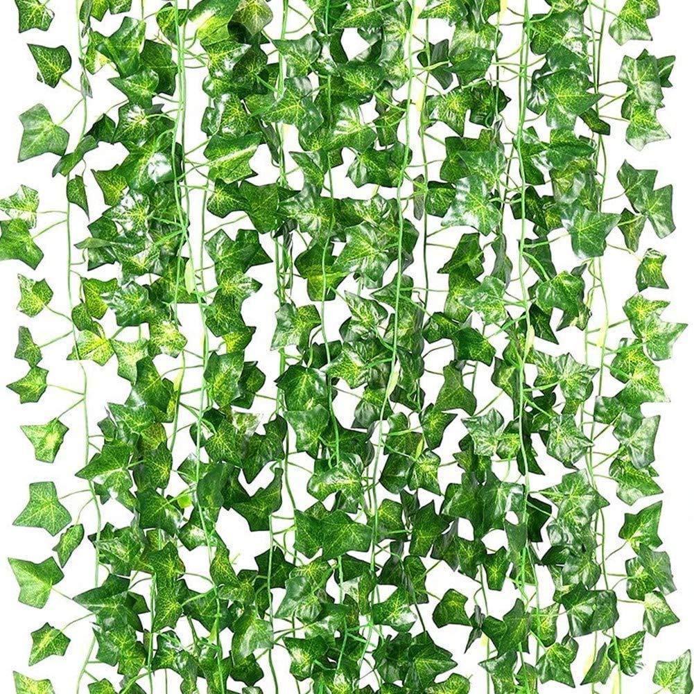 Buy LYZZO 12 Packs Fake Ivy Leaves Fake Vines Artificial Ivy, Silk Ivy