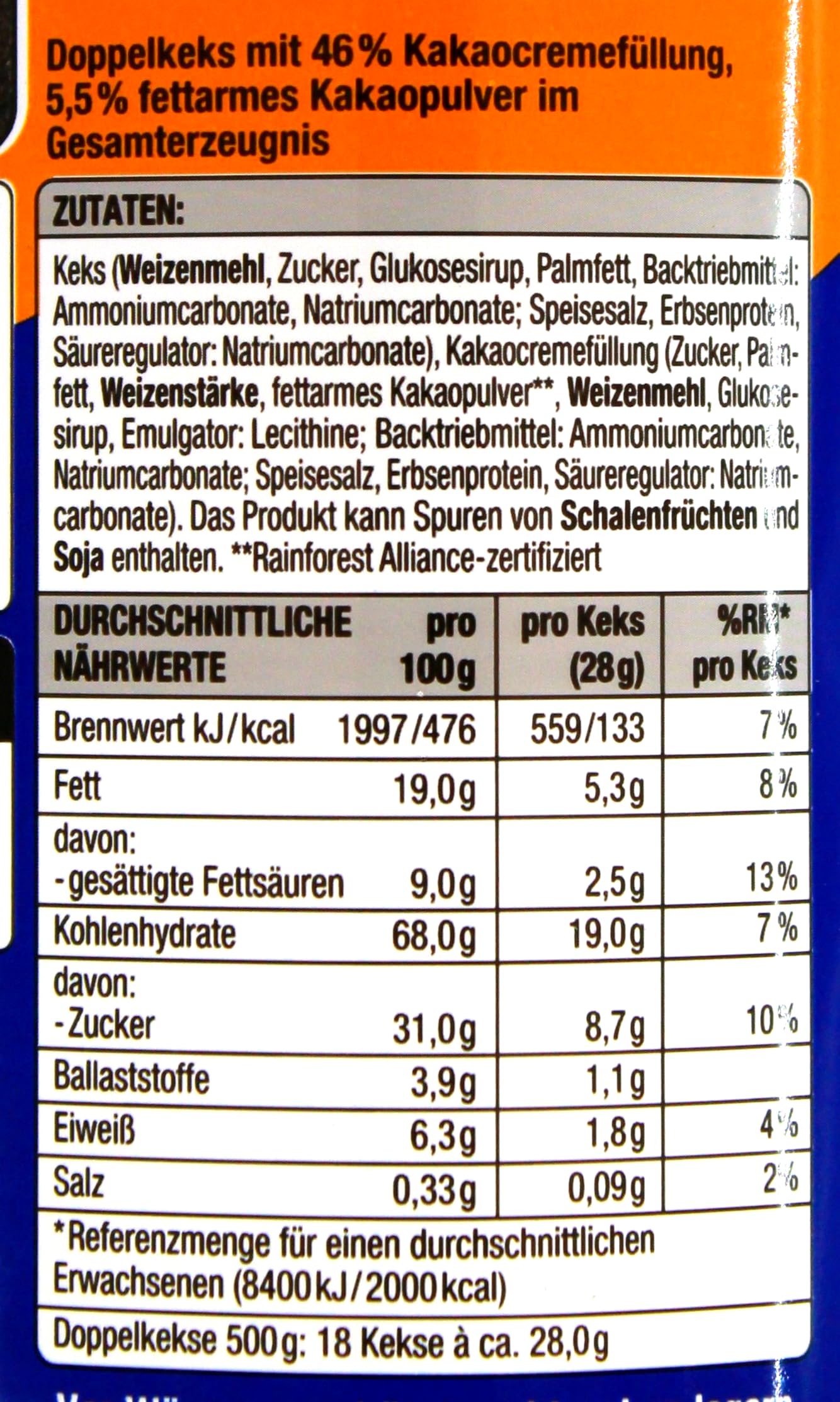 Gut & Günstig Monster Lot de 20 biscuits doubles (20 x 500 g)