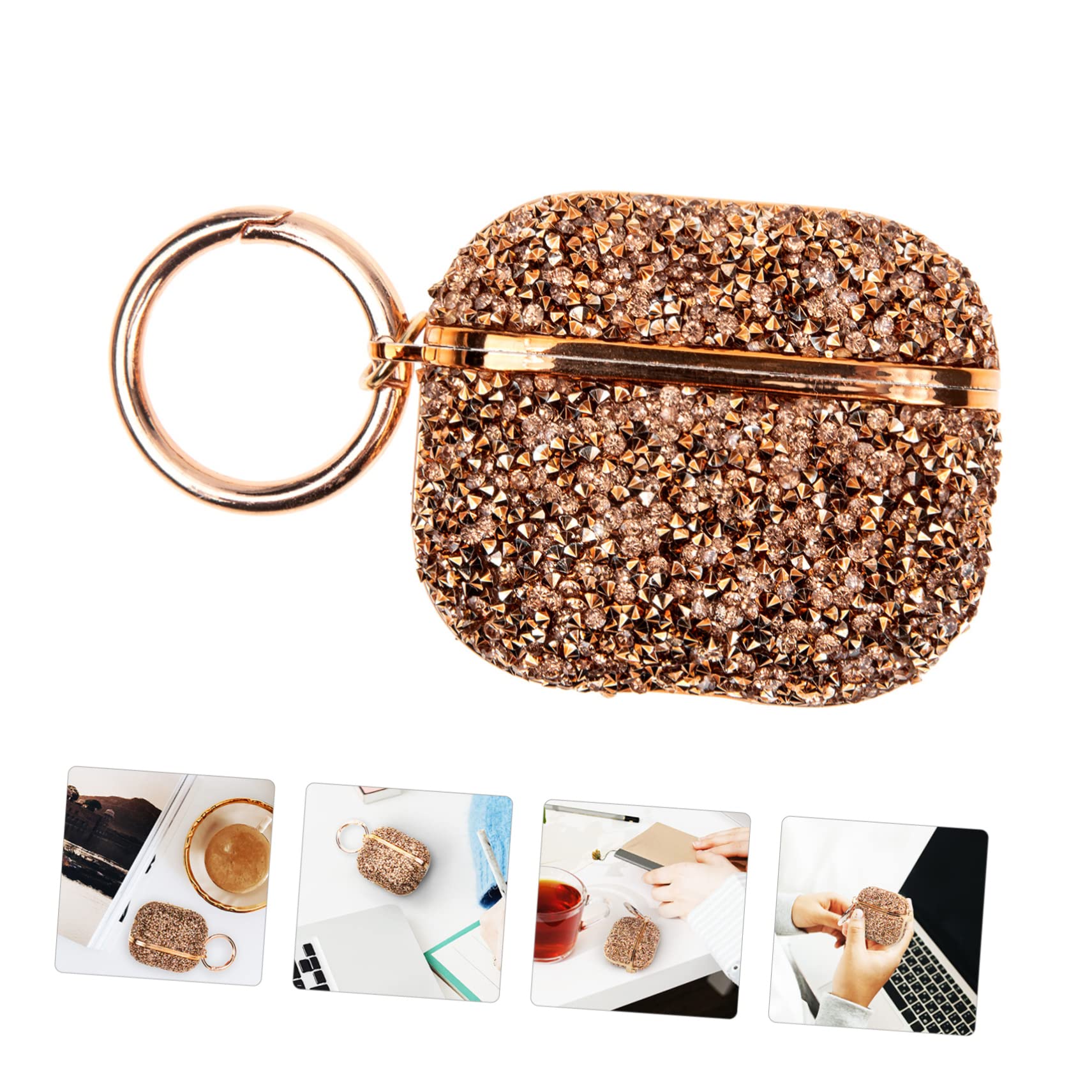 Hemobllo 5piezas Funda De Auriculares Brillante Diseño Chic y Protector Compatible Pro Estuche De Diamante para Uso Diario y