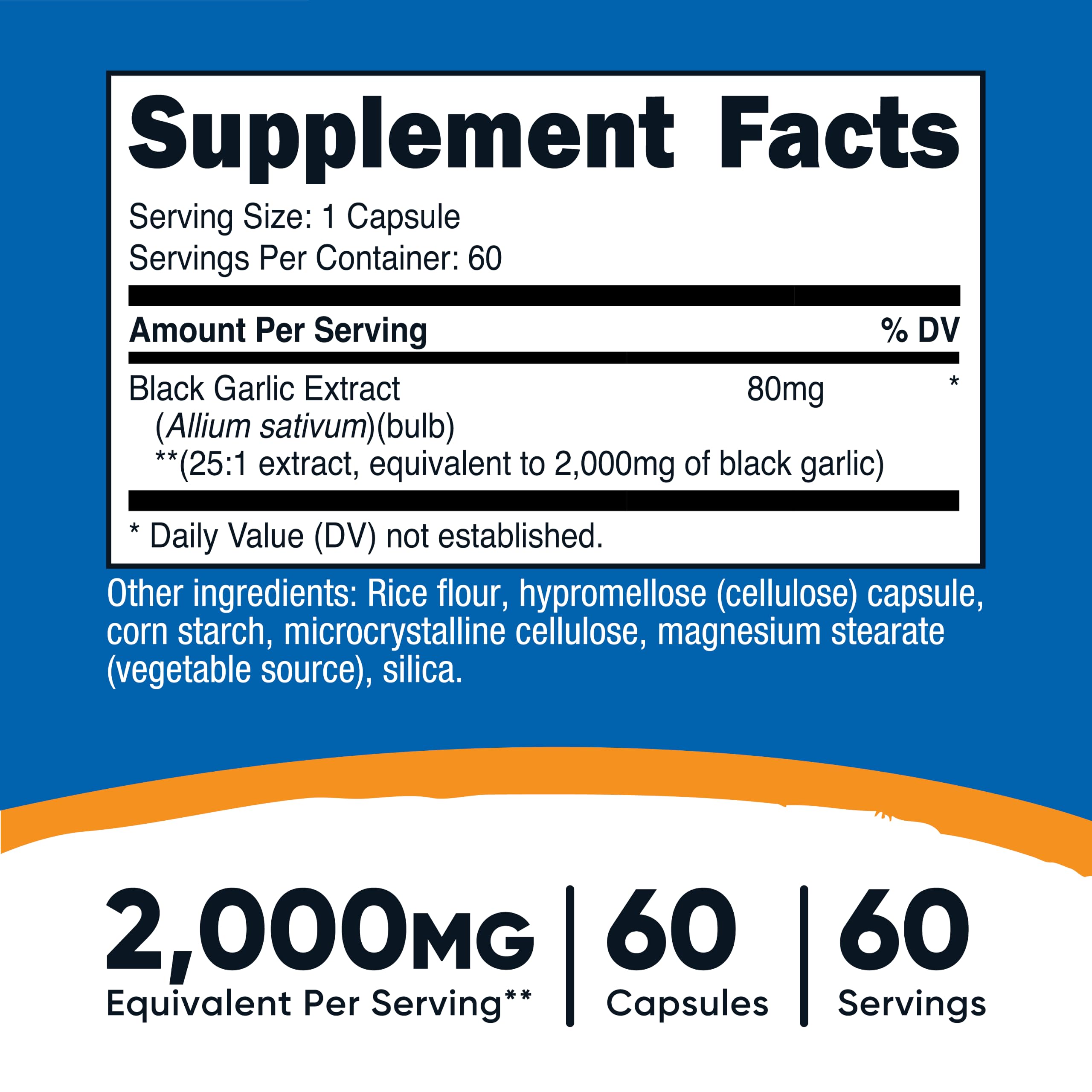 Nutricost Black Garlic Extract 60 Capsules for 60 Servings Per Bottle — Amazon image 2