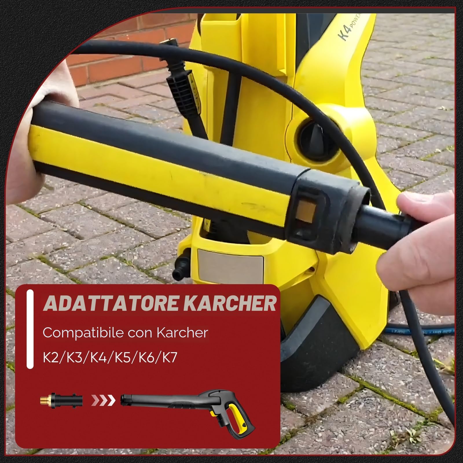 30 m Sonda Sturatubi per Idropulitrice - 400 Bar/5800 PSI, 5 Ugelli e 1 Adattatore Karcher, Compatibile con Karcher K2 K3 K4 K5 K6 K7 - Pulizia Facile dei Tubi