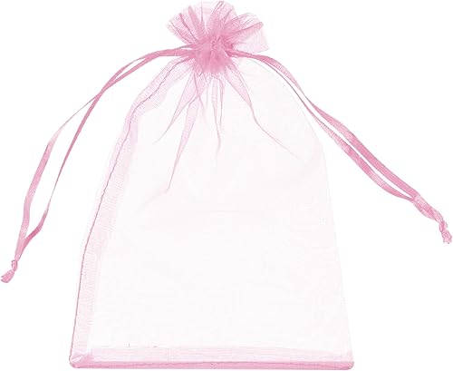 Miniatura 9 de Volanic 100 bolsas de regalo de organza con cordón transparente de 4 x 6 pulgadas, bolsa de regalo de joyería, fiesta, Navidad, bolsas de dulces
