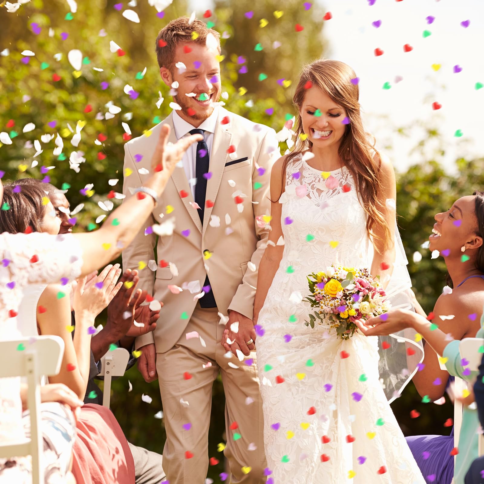 100 pezzi di coriandoli da tavolo da matrimonio in oro, cerchi