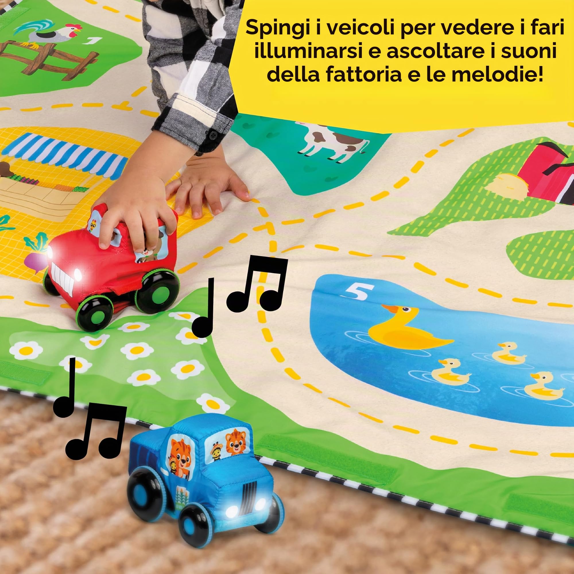 Baby Einstein, Palestrina multiattività Musicale Che cresce con Il Bambino Busy Barnyard Farm Explorers, con selezionatore di Forme, 0 Mesi-4 Anni