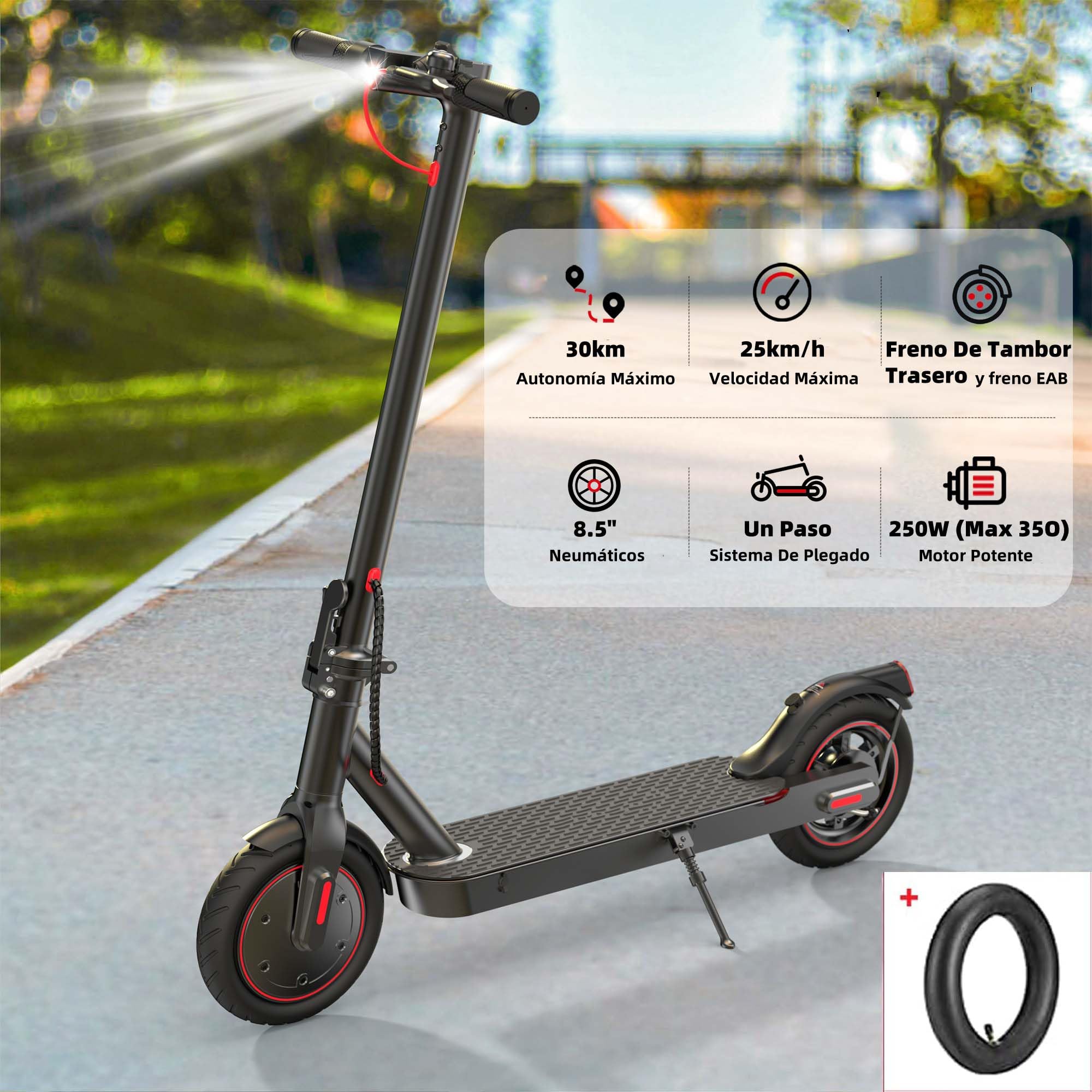 iScooter i8 Monopattino Elettrico per Adolescenti e Adulti, Motore 35 O, Autonomia 20-30 KM, Max 25 KM/H, Batteria 280,8 WH, Doppia frenatura, 3 Modalità Di Velocità, Viaggi Giornalieri
