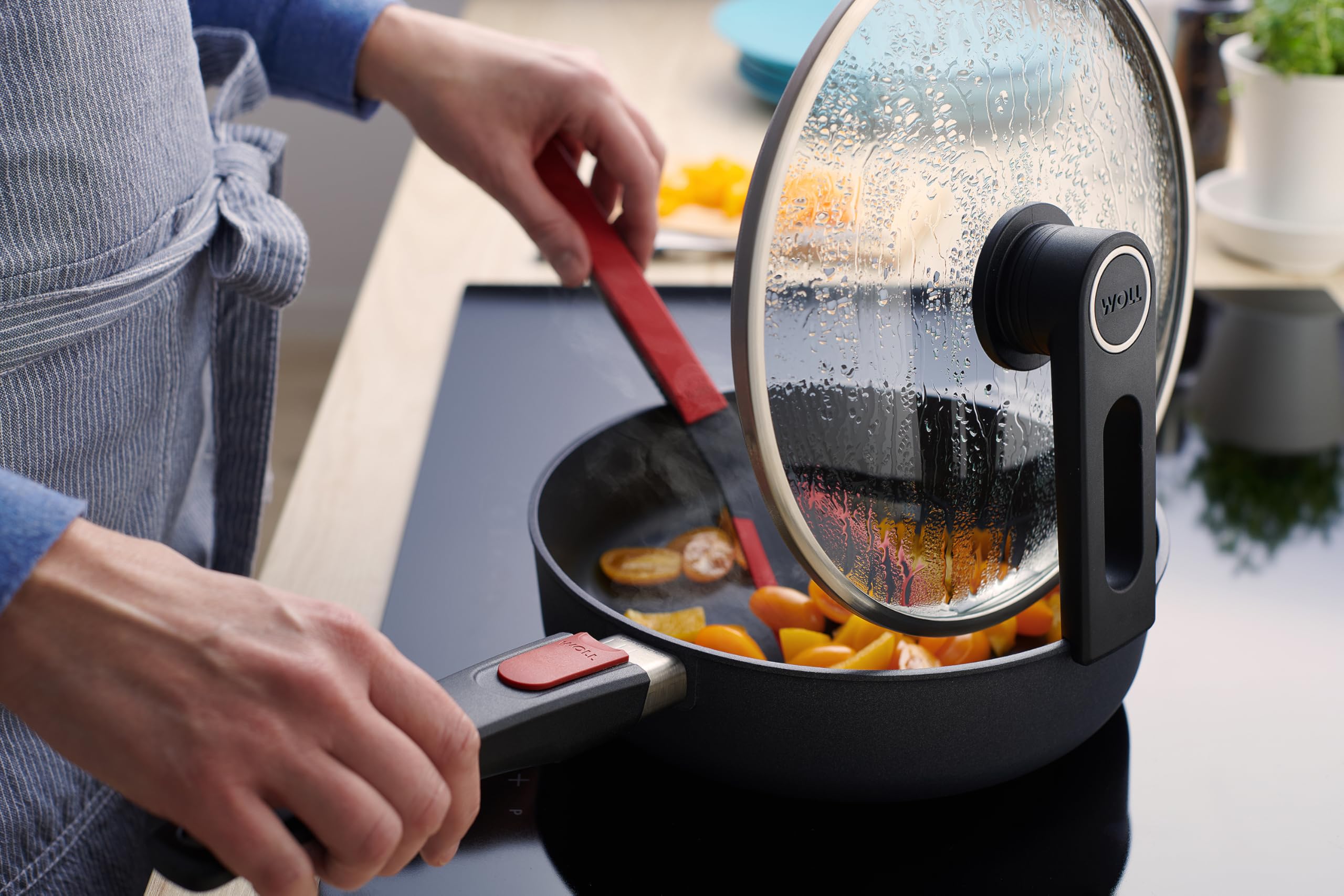 Woll – Diamond Lite Flachpfanne Ø 24 cm mit abnehmbarem Stiel – Antihaftpfanne aus Aluminiumguss – Bild 7