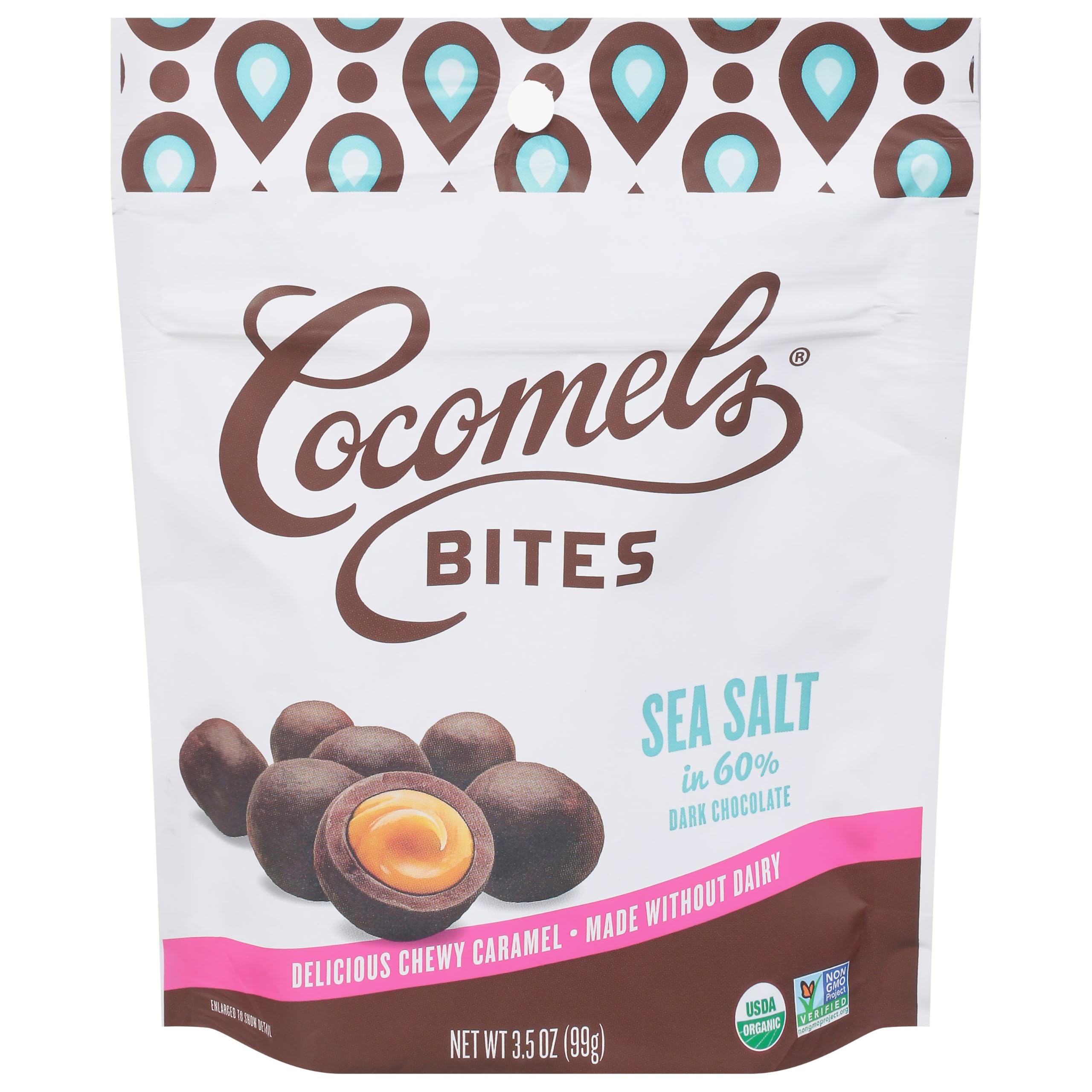 C.OCOMELS Caramels Sea Salt Bites 3.5 oz (Pack of 6)