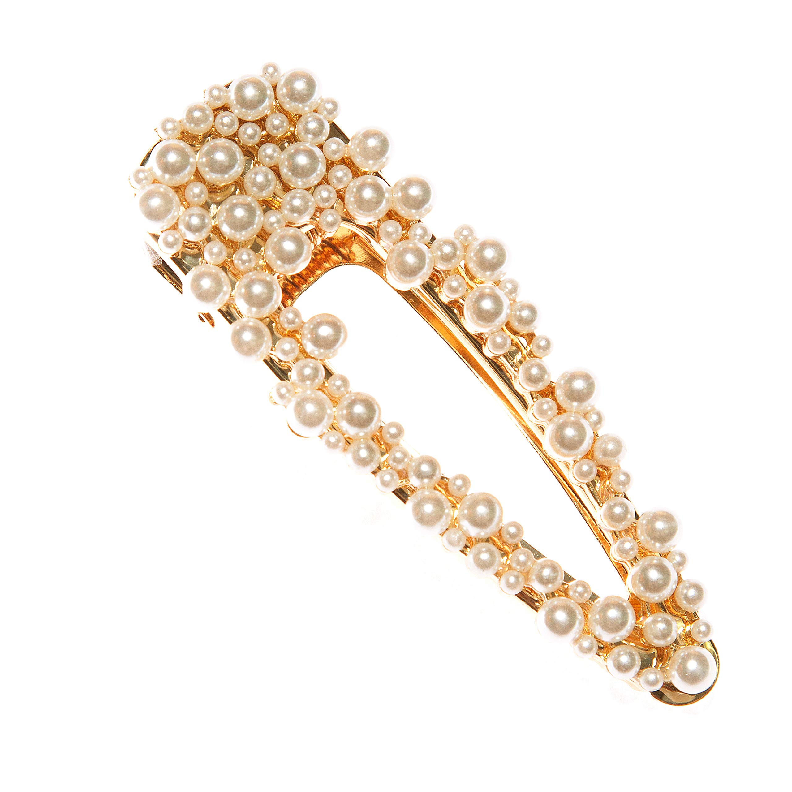 Caravan Caravan Medium Open Triangle Spring Snap Gold Plated with Pearl Beads-image-15