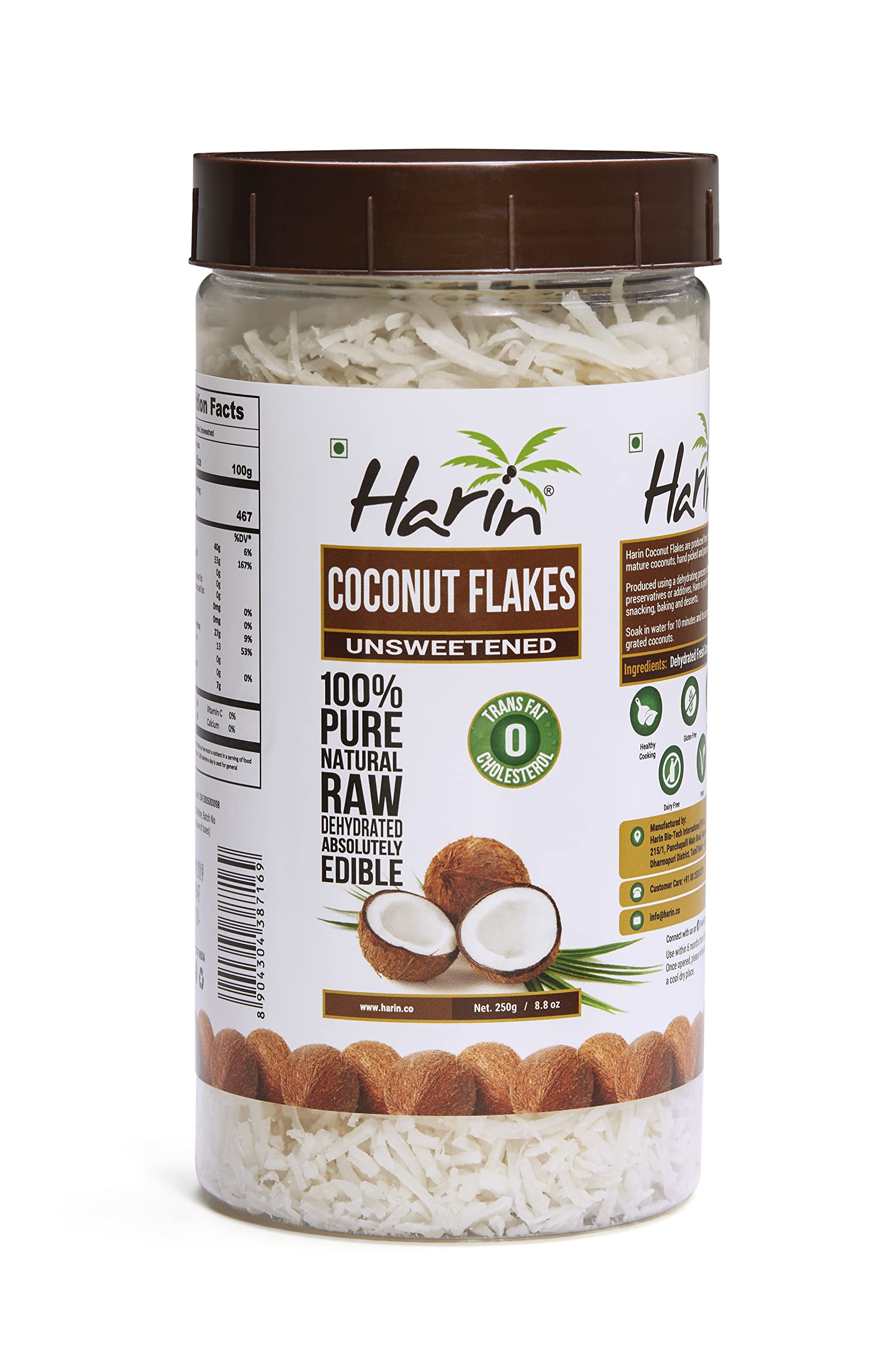 Harin & device Dehydrated Unsweetened Fresh Coconut Flakes | Cooking And Baking Items, 250Gms (B09KCC47MP) Amazon Price History, Amazon Price Tracker