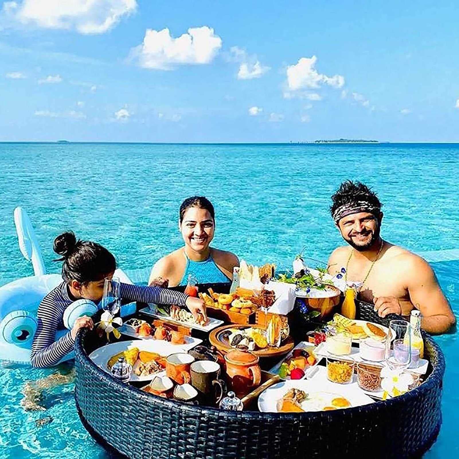 Swimming pool floating bar, Floating Tray(Black,80CM)