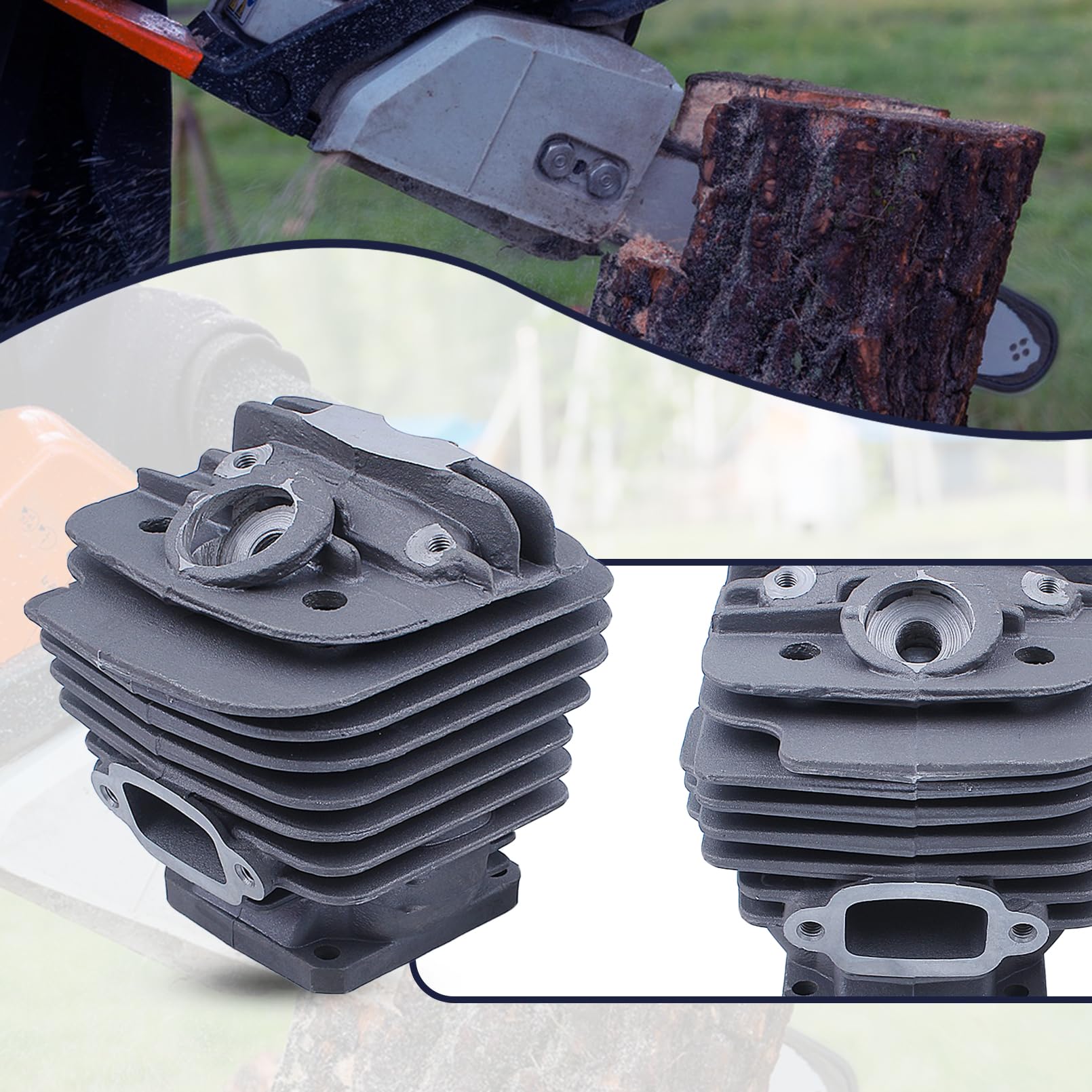 Kit de Filtre à air de Joint d'huile de Piston de Cylindre de 48 mm, pour tronçonneuse Stihl 036 Ms360 Ms 360, 11250201206, 1125 020 1206, 11250201215, 1125 020 1215, 11250201213