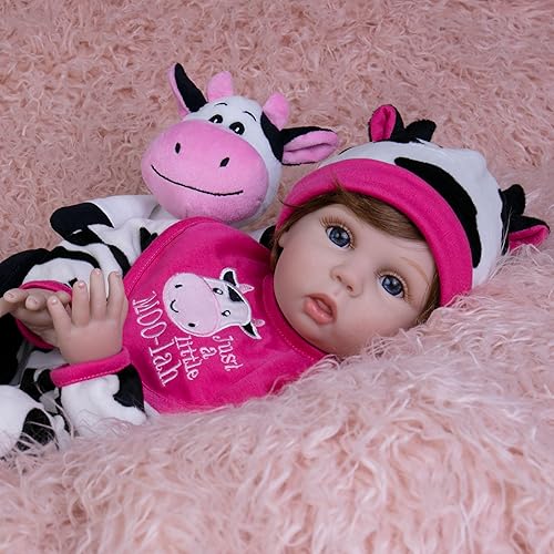 Miniatura 8 de Milidool Muñecas de bebé Reborn realistas, muñeca de bebé recién nacida realista de 22 pulgadas, muñeca de bebé de la vida real, muñecas de bebé