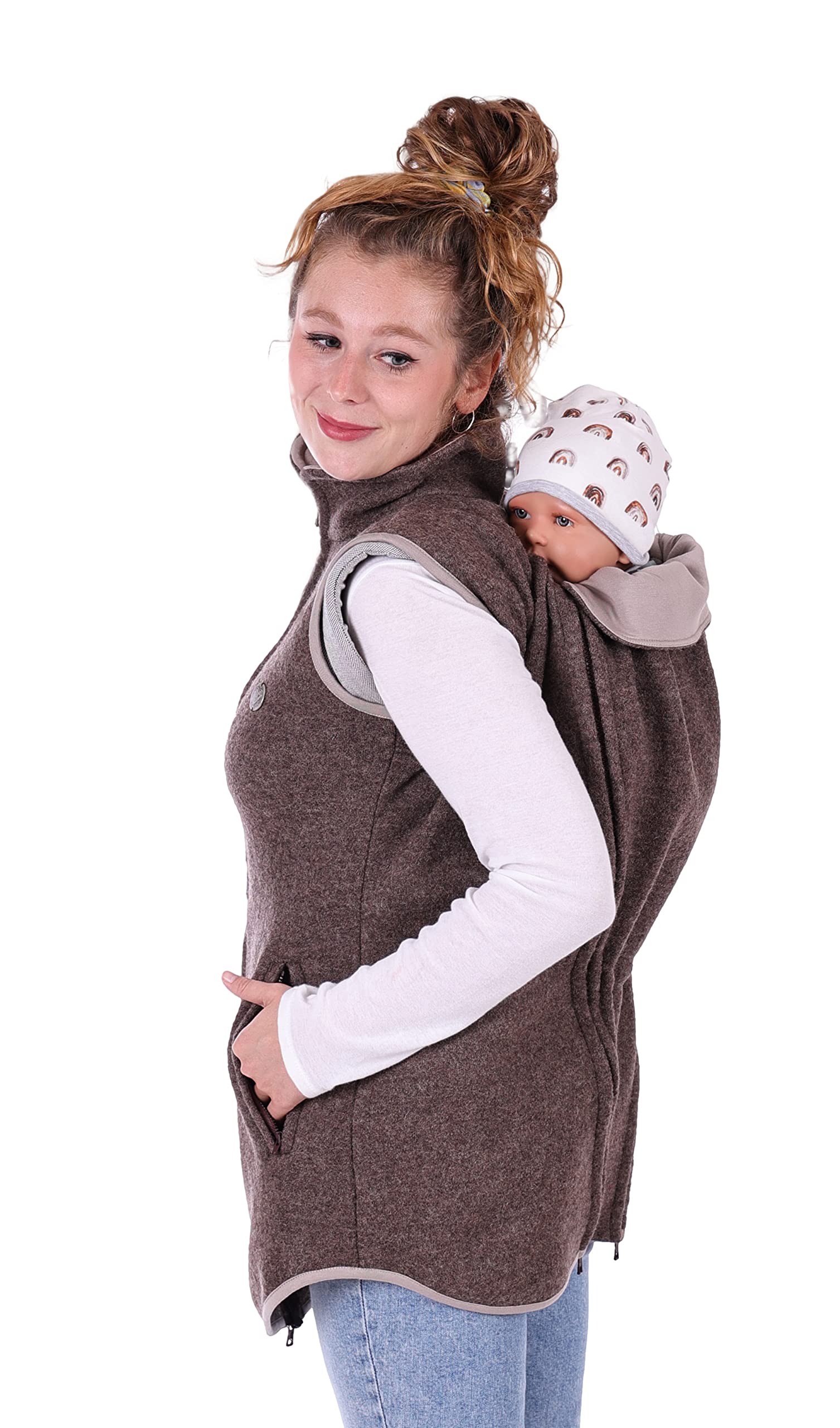 Viva la Mama - Trageweste aus Wollwalk Umstandsweste Wollweste zum Babytragen - PEVE