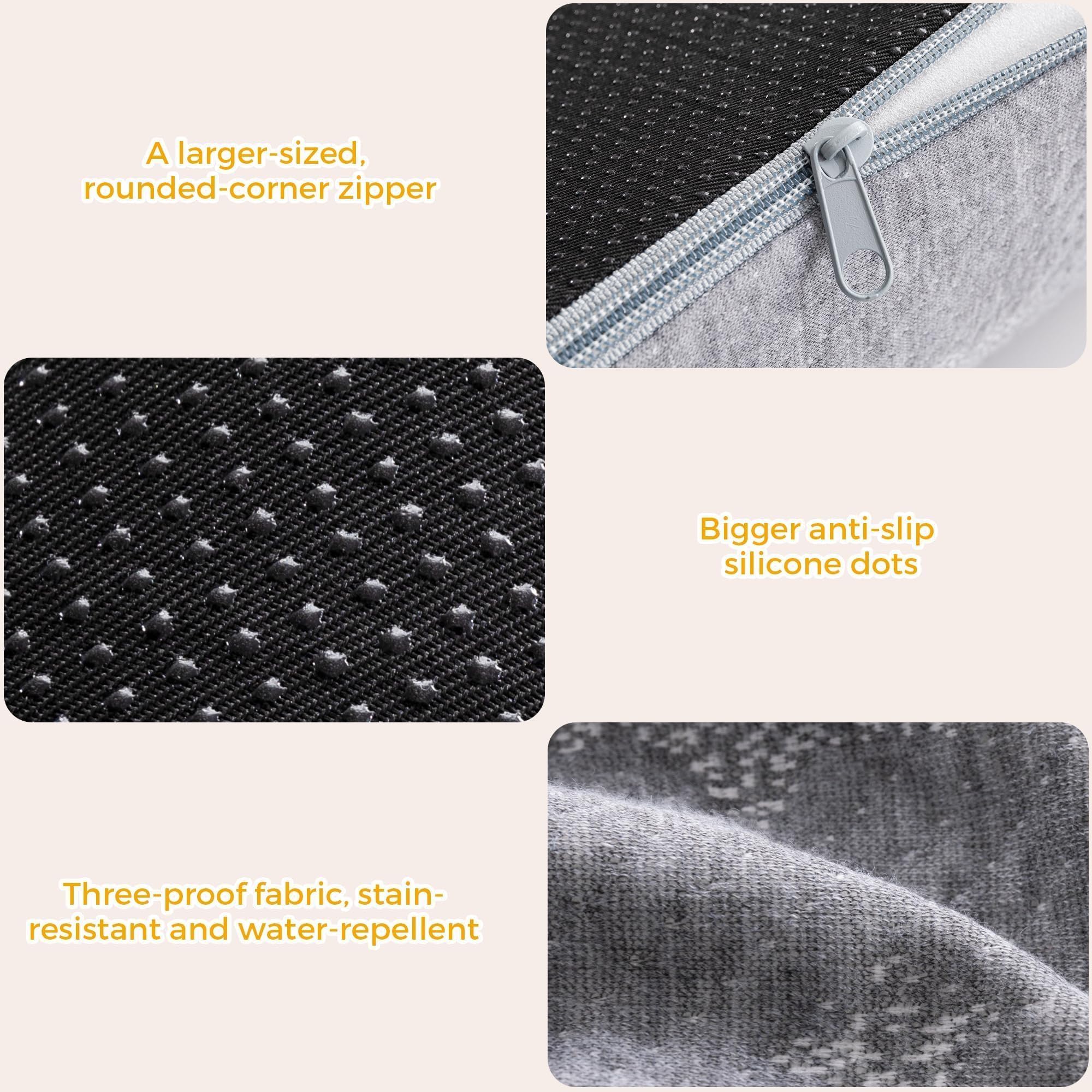 Barrera Seguridad Plegable Niños Cama - Espuma con Almohadilla Antideslizante - Funda Suave Extraíble, Lavable e Impermeable - para Niños Pequeños, Ancianos