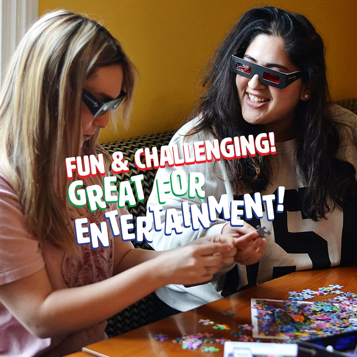 Ginger Fox RGB Animal by Carnovsky 500 Piece 3 Pictures in 1 Jigsaw Puzzle - Includes Artwork Print, Glasses & Lens App