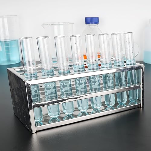 Miniatura 6 de Labasics Paquete de 20 tubos de ensayo de fondo redondo de vidrio borosilicato, 0.787 in de diámetro exterior x 5.906 in de longitud (paquete de 20)