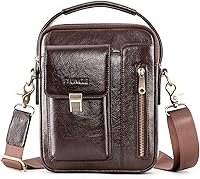 Vista 1 de BAIGIO Men's Genuine Leather Shoulder Bag Messenger Briefcase CrossBody Handbag Satchel Travel bag