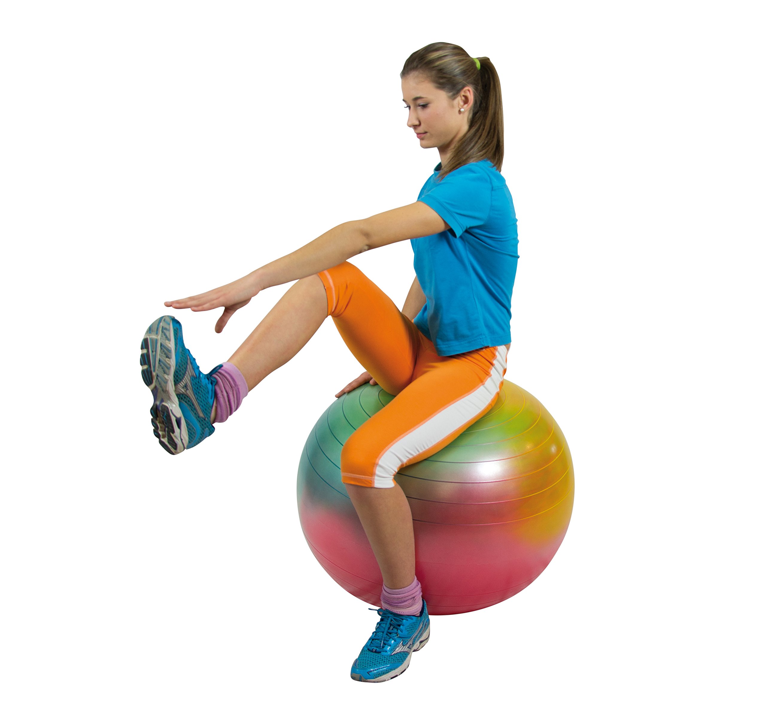 GYMNIC Arte Palla da ginnastica multicolore per fitness max Ø 65 cm, fisioterapia e riabilitazione, ideale per esercizi posturali e come seduta dinamica, dispositivo medico classe I