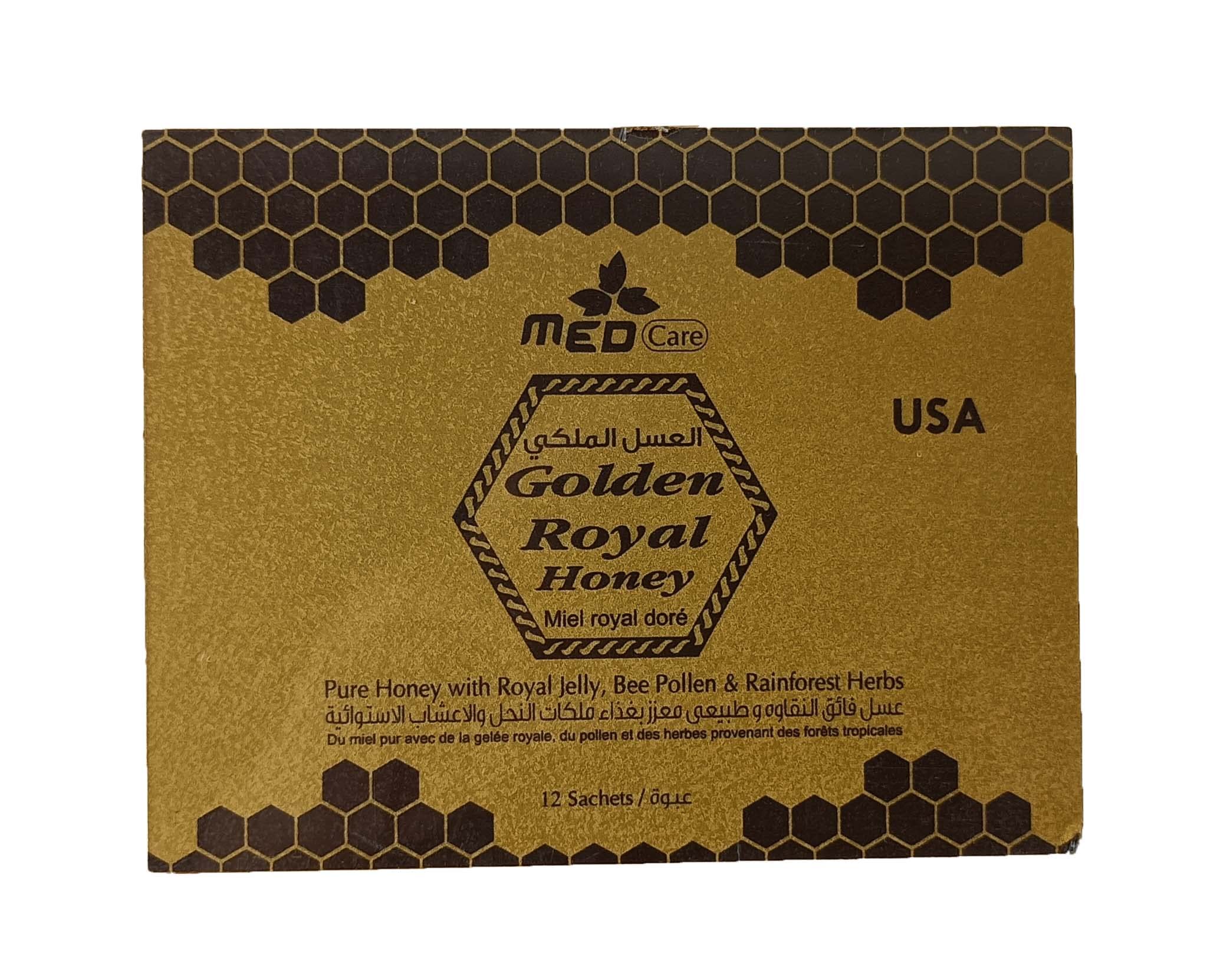 MedCare Golden Royal Honey USA 12 Sachets العسل الملكي
