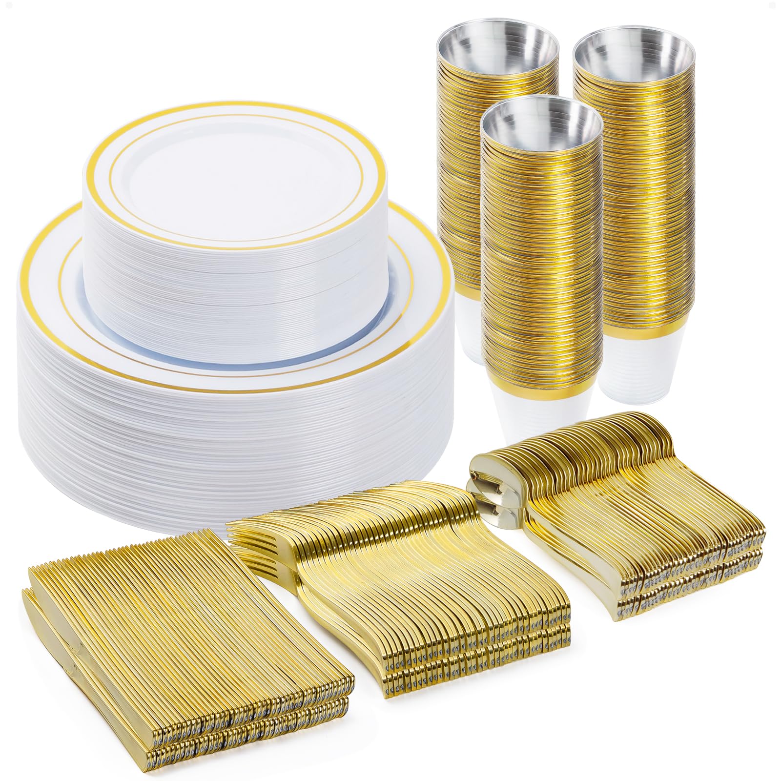 Gold Dinnerware Set for 100 Guests - 600 Piece -23 Gold Dinnerware Set for 100 Guests - 600 Piece -23