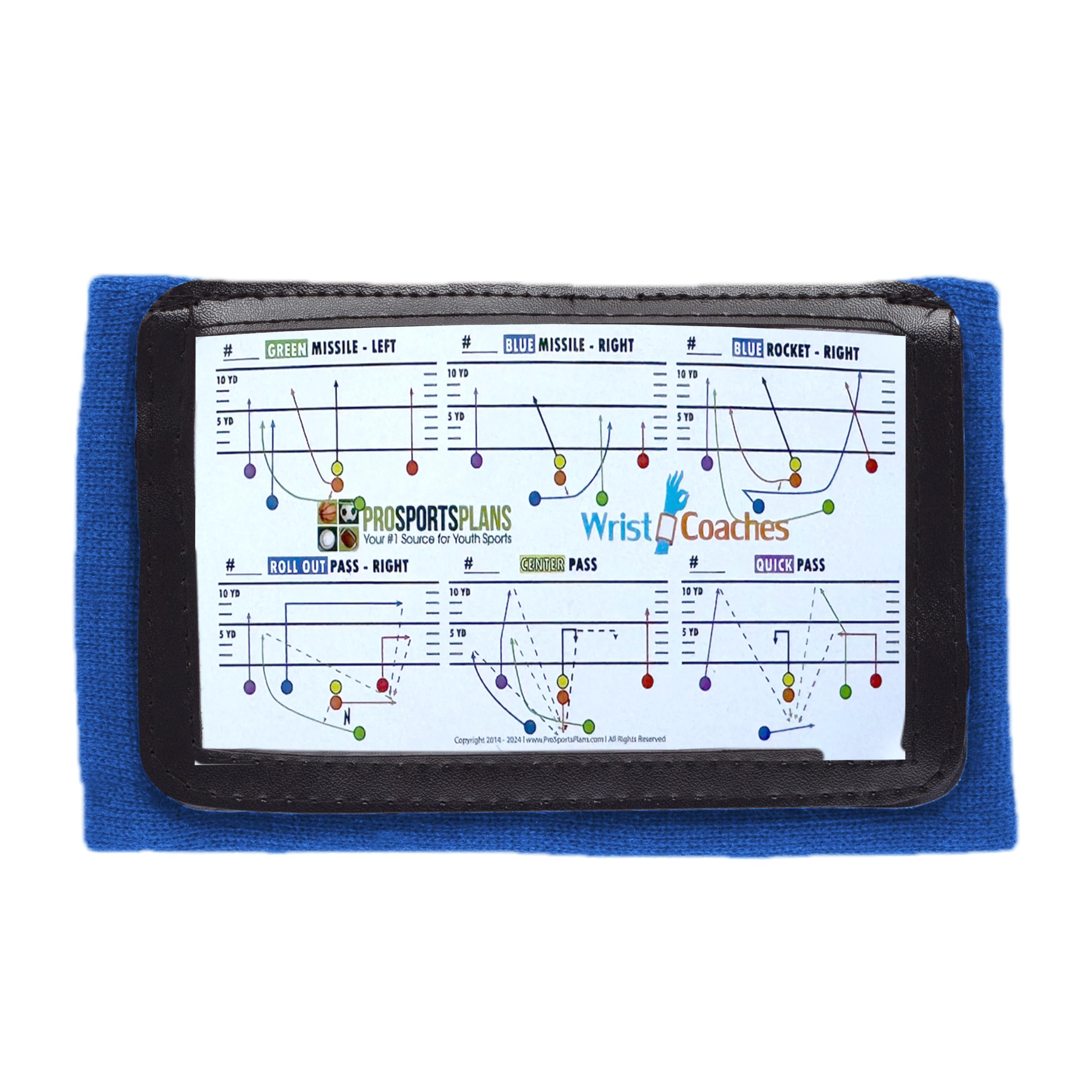 Football Play Wristbands - Youth Quarterback Gear - Wristband Playbook for Football and Softball Signs
