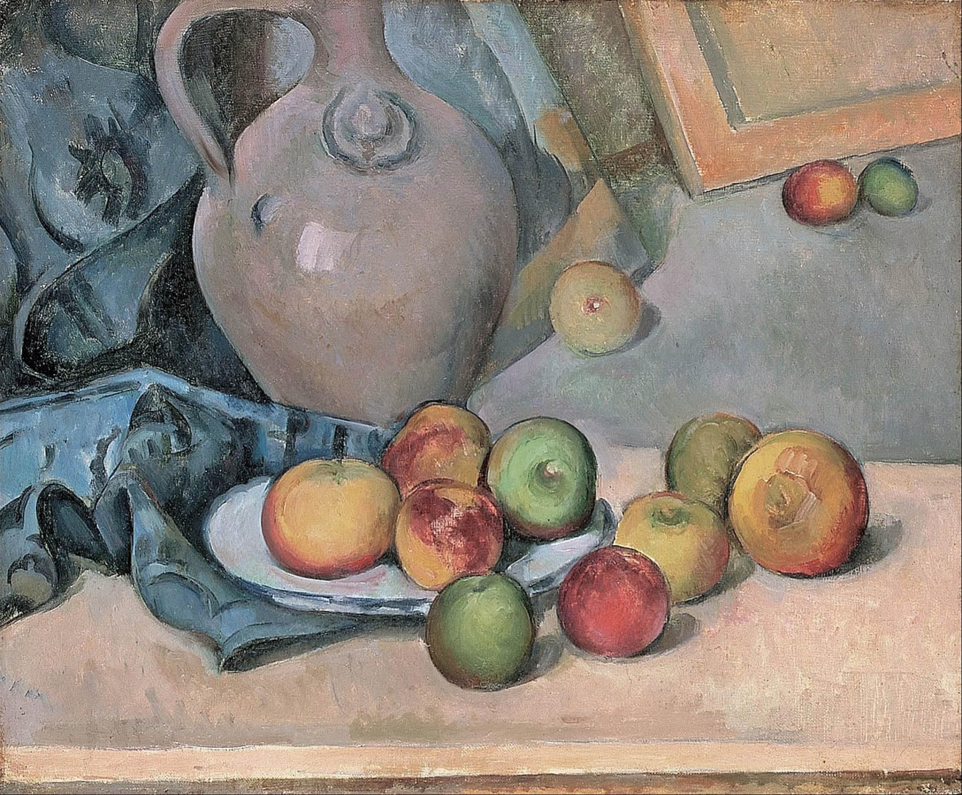 Artxlxxbn No Frame Famous Prints Artwork Pictures Poster Painting Art Stoneware Pitcher By Paul Cézanne Artwork Landscape Pictures For Home Decor 60X90cm