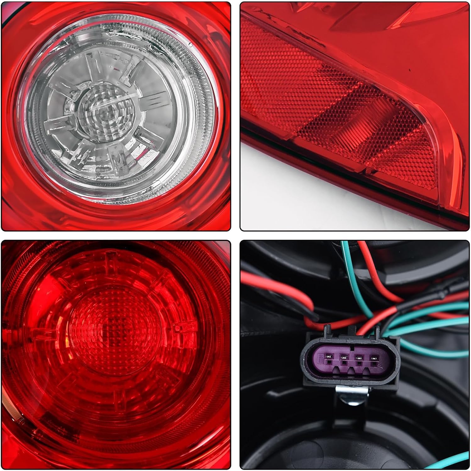 Tail Light Assembly Compatible with 2010-2015 Chevy Equinox,Taillight Brake Lamp Replacement Rear Left Passenger Side w/Bulbs&Wiring Harness GM2800242 GM2801242