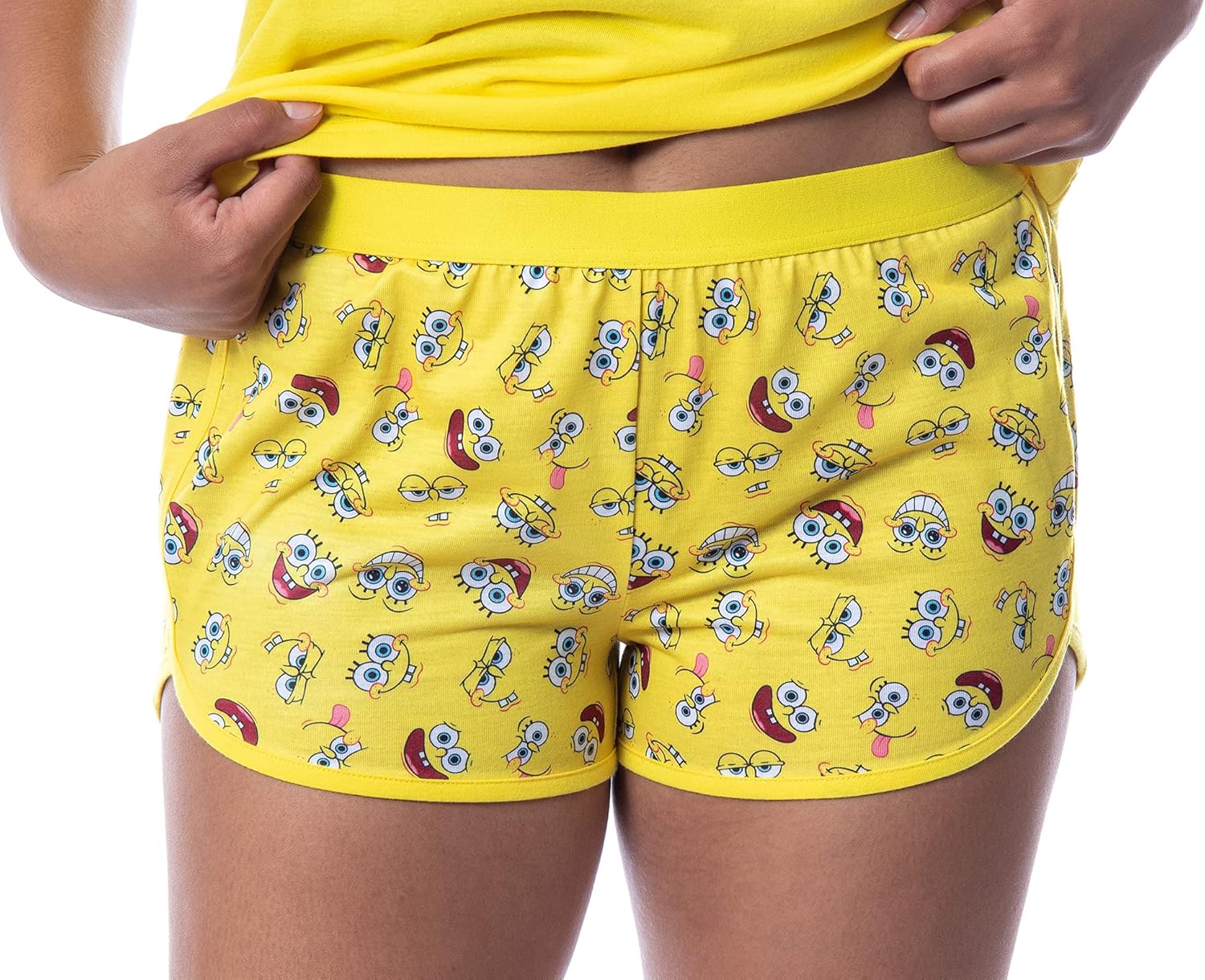 Nickelodeon SpongeBob SquarePants Womens' Faces Tank Pajama Short Set - Image 3