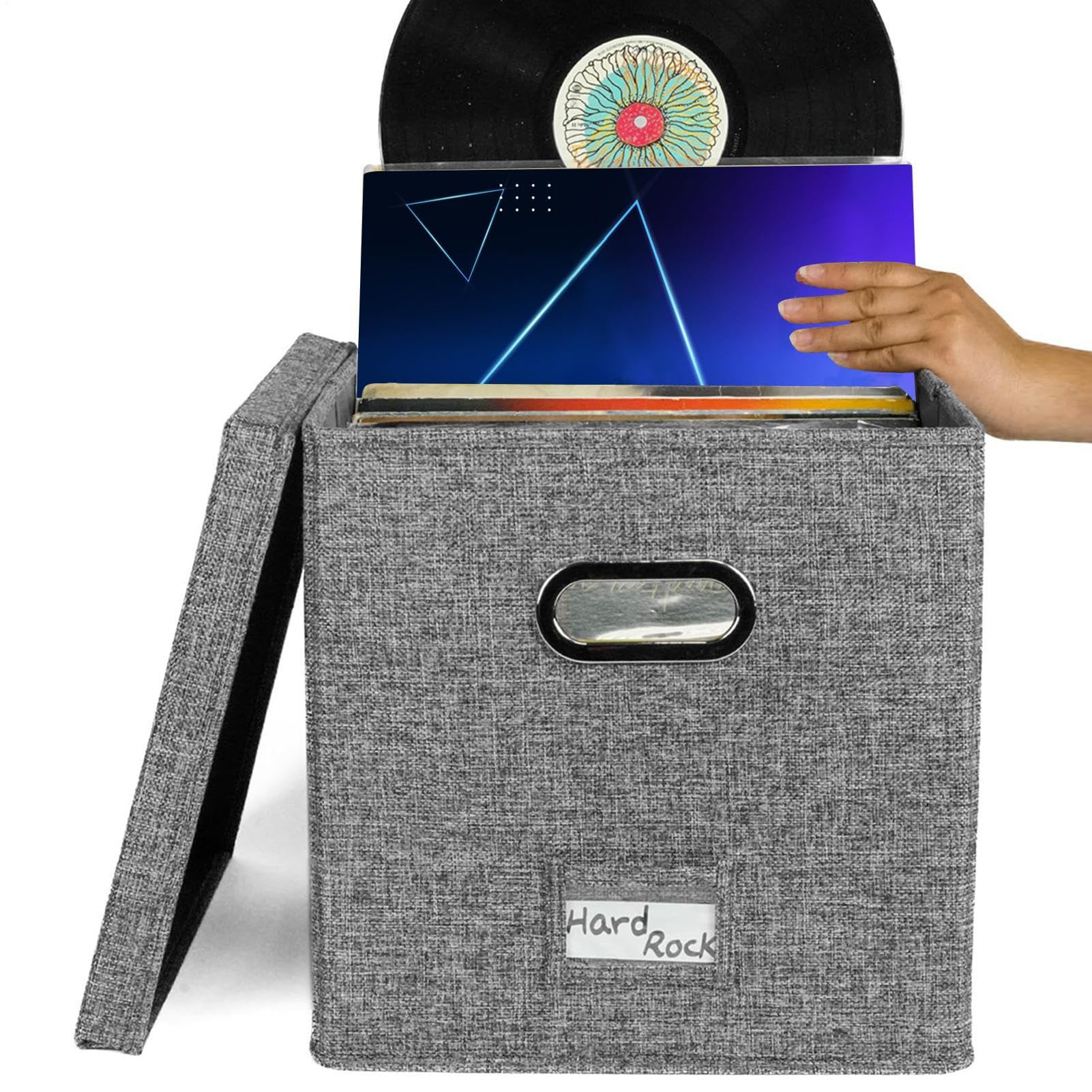 Porte-disques LP avec couvercle le cadeau idéal d'anniversaire et Noël