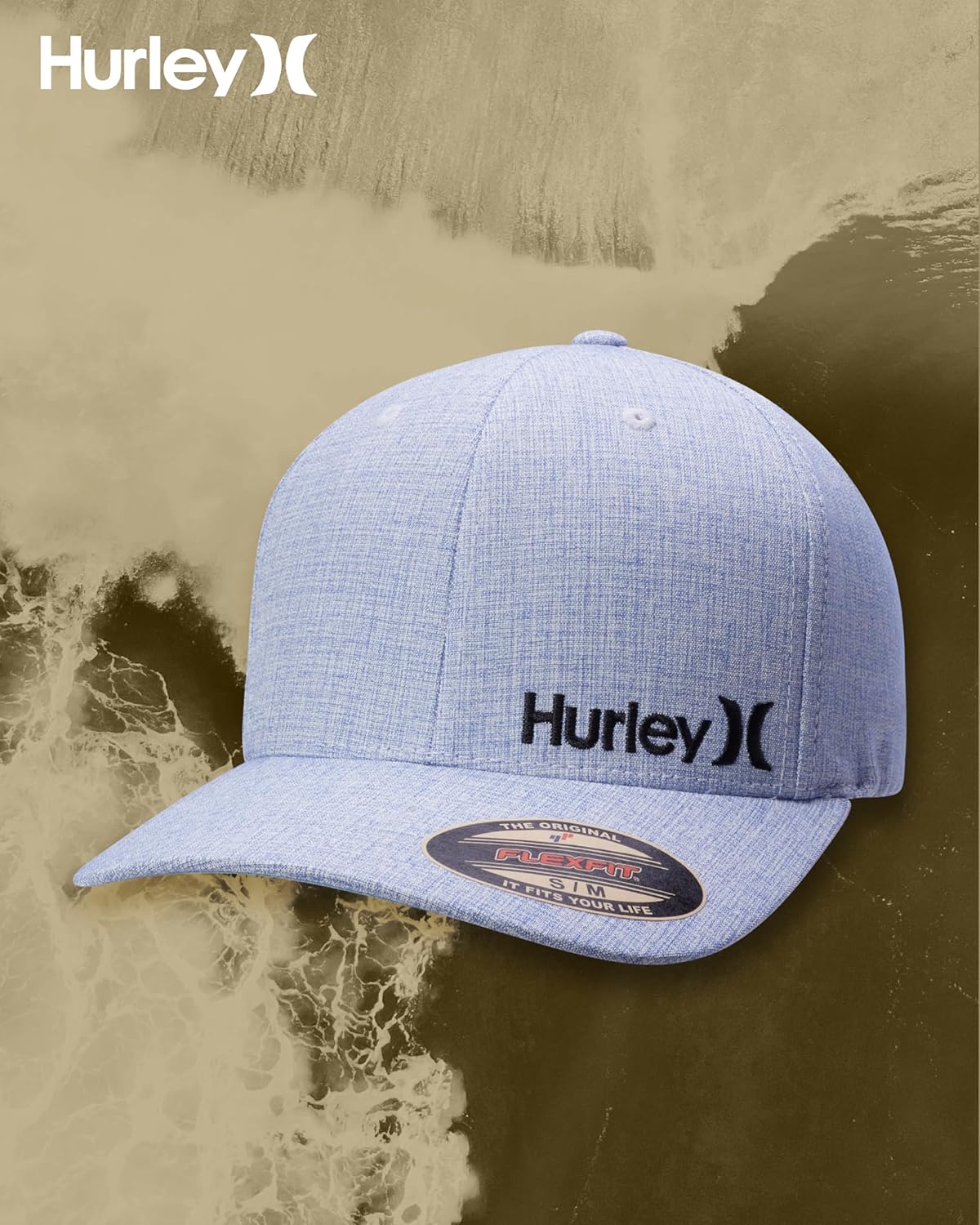 Hurley mens One & Only Corp Flexfit Perma Curve Bill Baseball Hat - Image 6