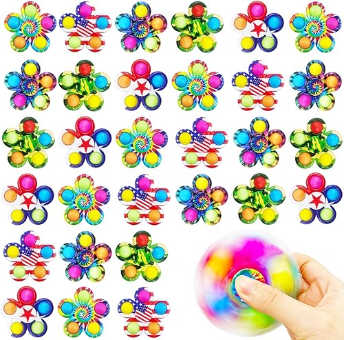 30 juguetes giratorios para la ansiedad regalos de fiesta para niños paquete giratorio para la ansiedad paquete de juguetes sensoriales pequeños