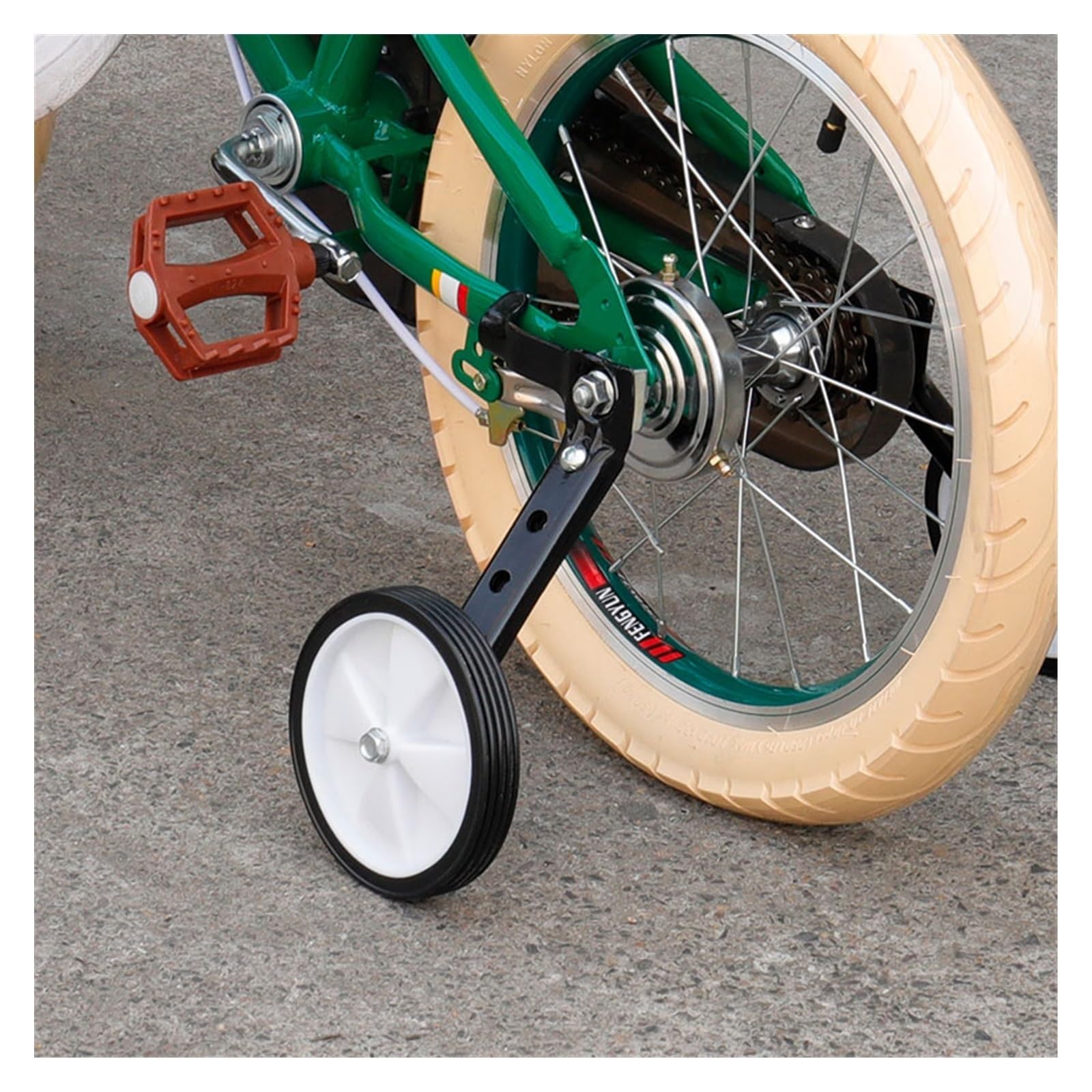 Rotelle Per Bici Bambini 1 paio di ruote da addestramento for bici da bambino regolabili Bilanciatore di supporto ausiliario for impieghi gravosi 16-24 pollici Apprendimento del ciclismo in bicicletta