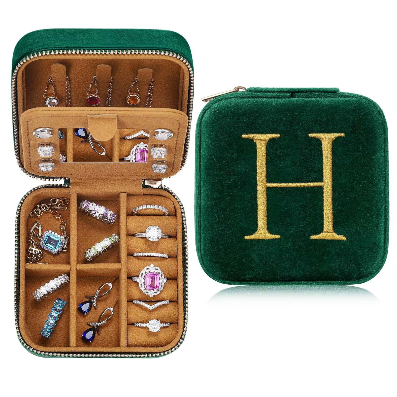 Tingn Girls H Travel Jewellery Box Organiser, Stackers Jewelry Box, Travel Jewelry Case, Birthday Gifts For Gifts For Teenage Personalised Jewellery Boxes Gift For Women