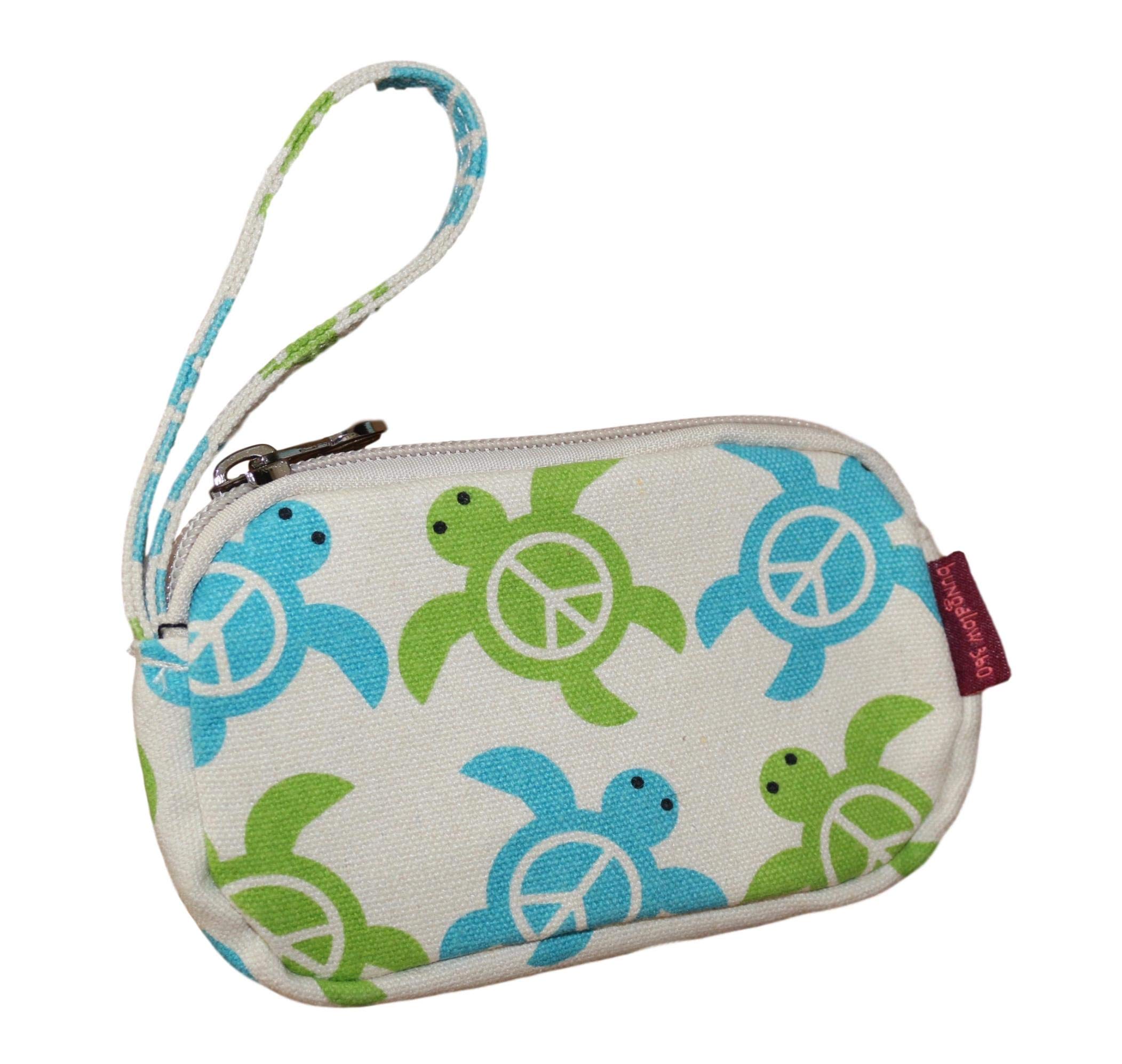 Bungalow 360 Canvas Clutch Coin Purse (Sea Turtle)