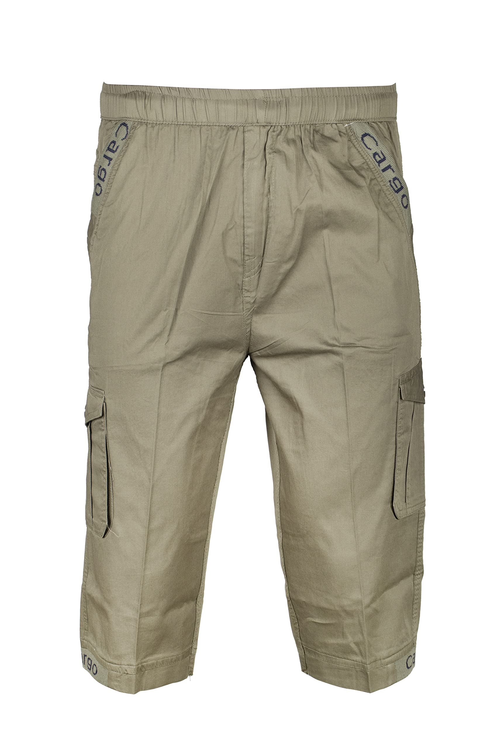 Mens Cotton Cargo Capri Casual Loose Regular Fit Outdoor Capri-picture-25
