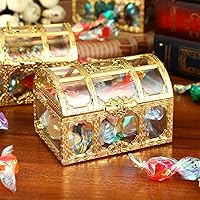 Vista 5 de Amosfun 10 cajas de dulces para el día de San Valentín, mini cofre del tesoro vintage, cajas de recuerdo para fiestas, bodas, aniversarios