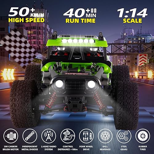 Miniatura 8 de Autos RC a escala 116 de 50 KMH 4WD Auto de control remoto de alta velocidad para adultos y niños de 2.4 GHz, todo terreno, Buggy Off-Road Drift RC
