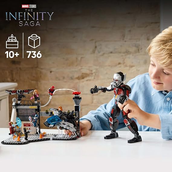 LEGO Marvel Captain America: War of Heroes Action Battle 8 Minifigure Toy Making Set for Kids Ages 76314-10 and Over, Birthday Gift (736 Pieces)