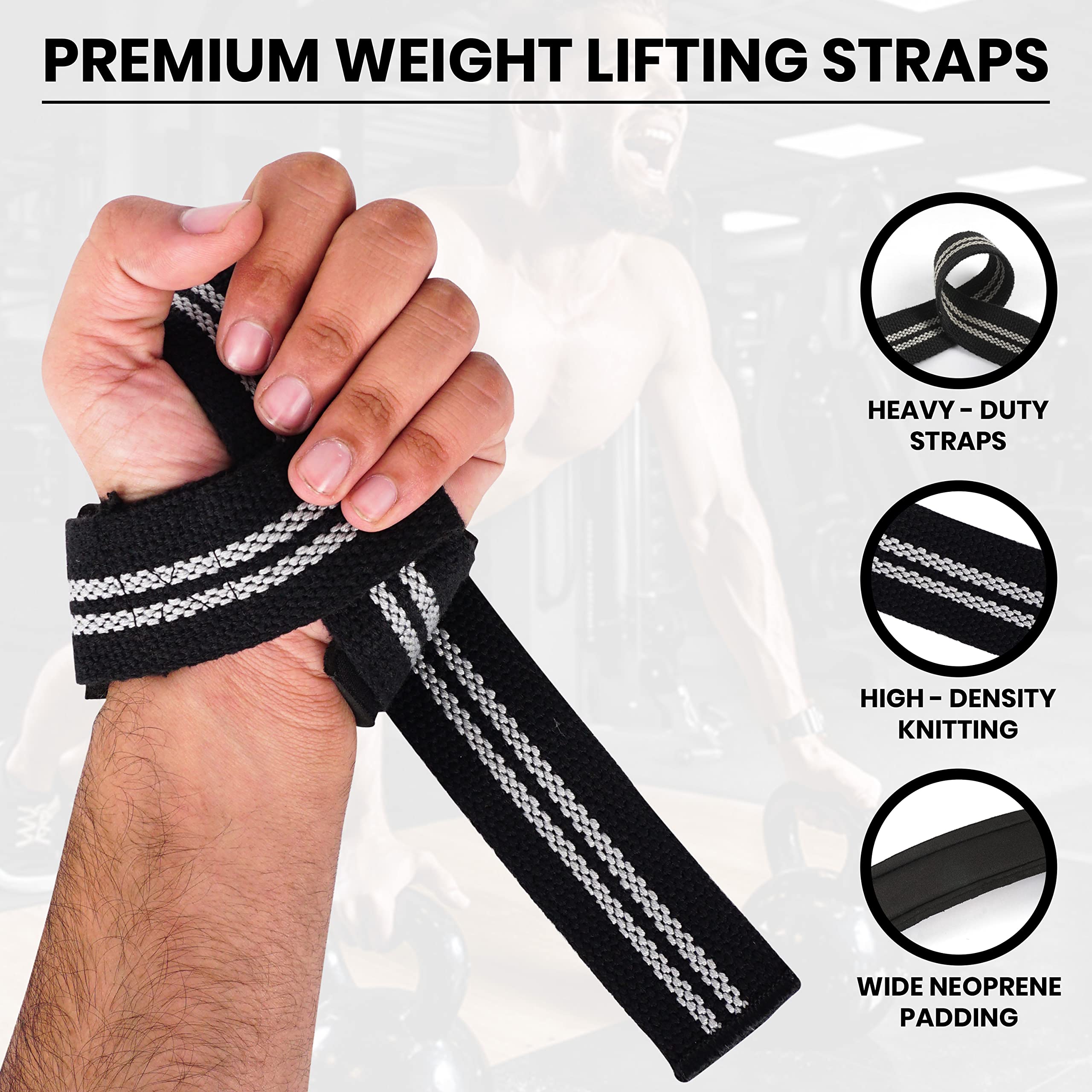 Fascette Per Sollevamento Pesi ASIPRO - Cinghie Per Stacchi E Allenamento, Rinforzo Presa Per Palestra - Foto 12