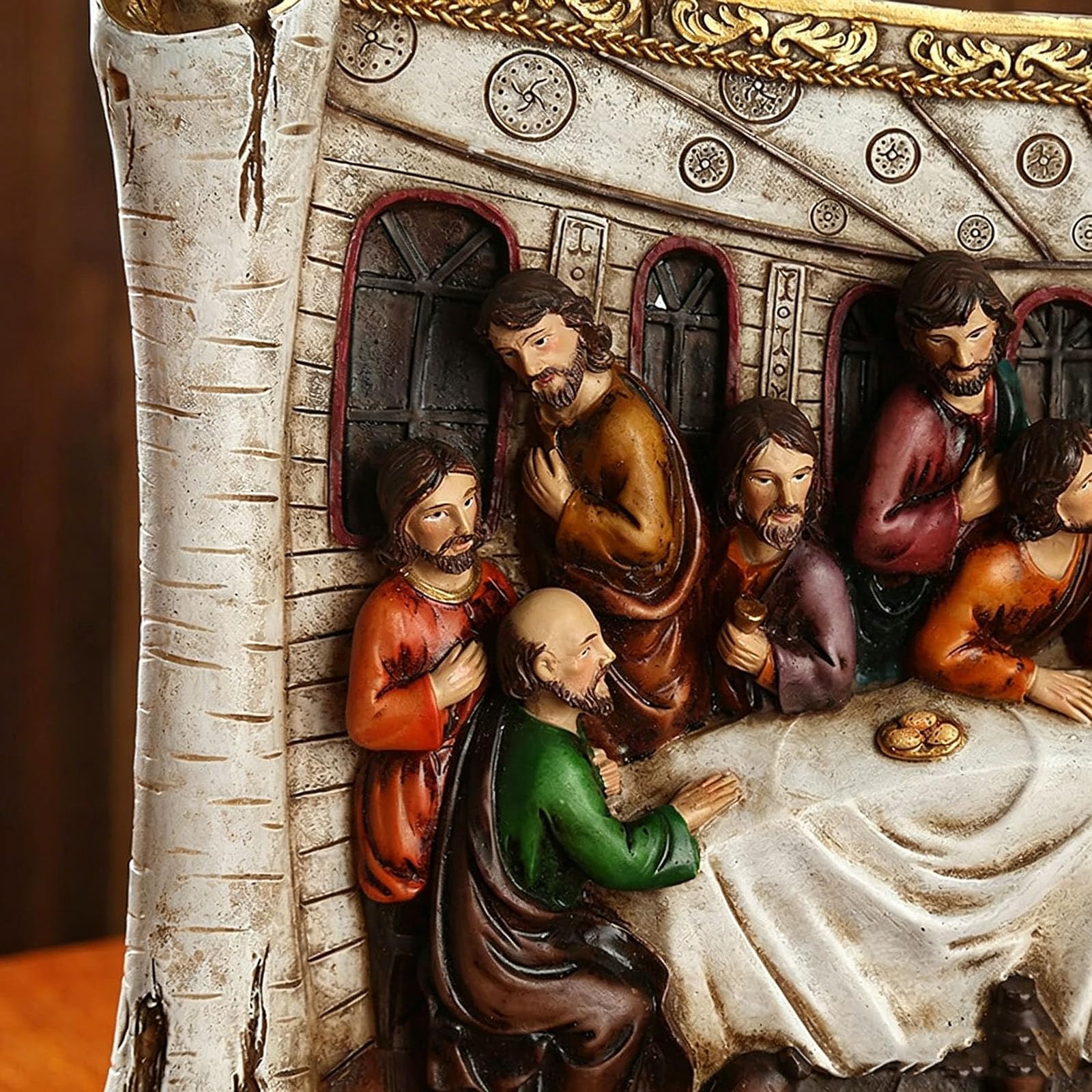 Rzeźba Ostatniej Wieczerzy, Żywica 3D Scroll Figura Ścienna Uczniów Jezusa