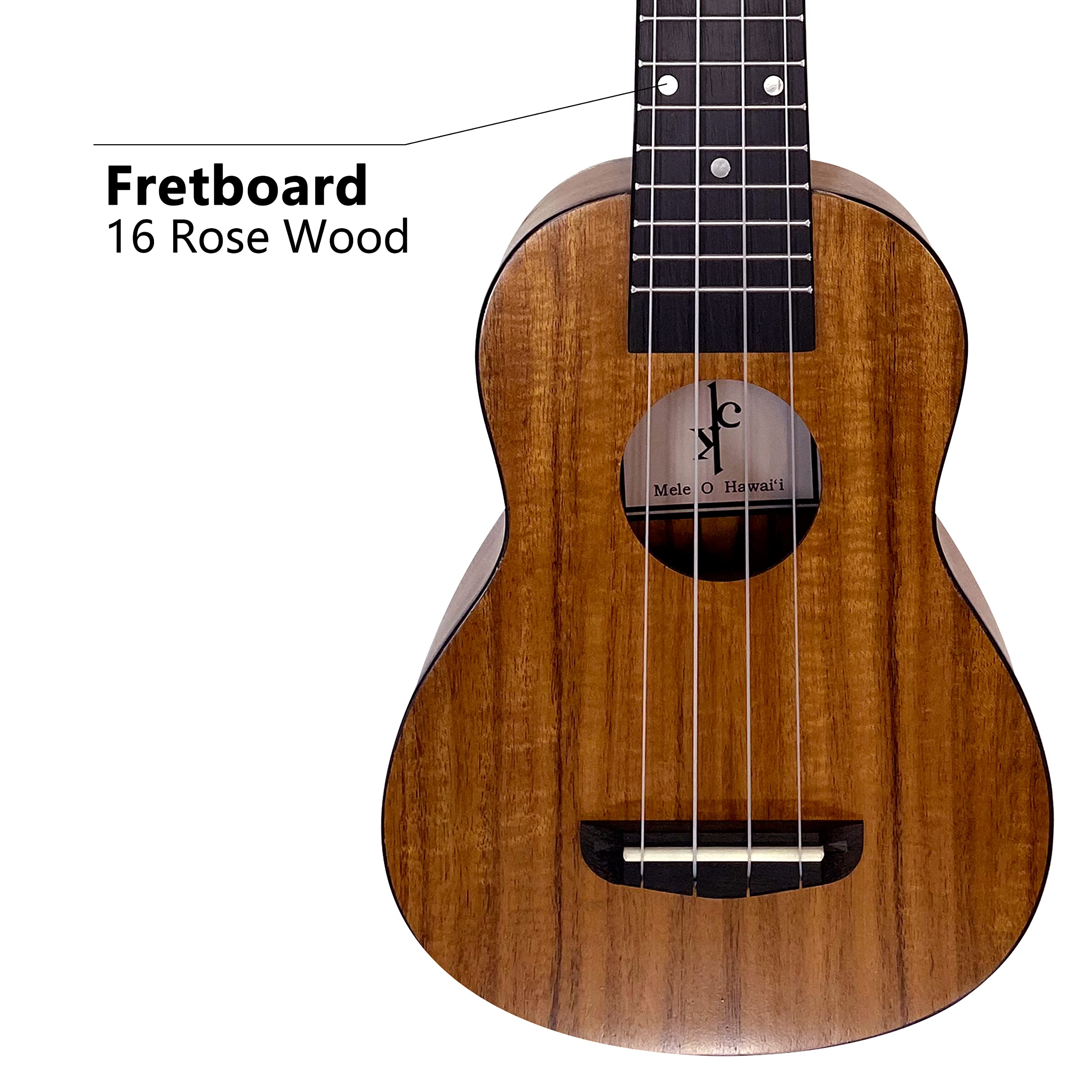 All Solid Koa Acacia Soprano 21inch Hawaiian Traditional Classic, Free Gig Bag/Box and Shipping - Image 6