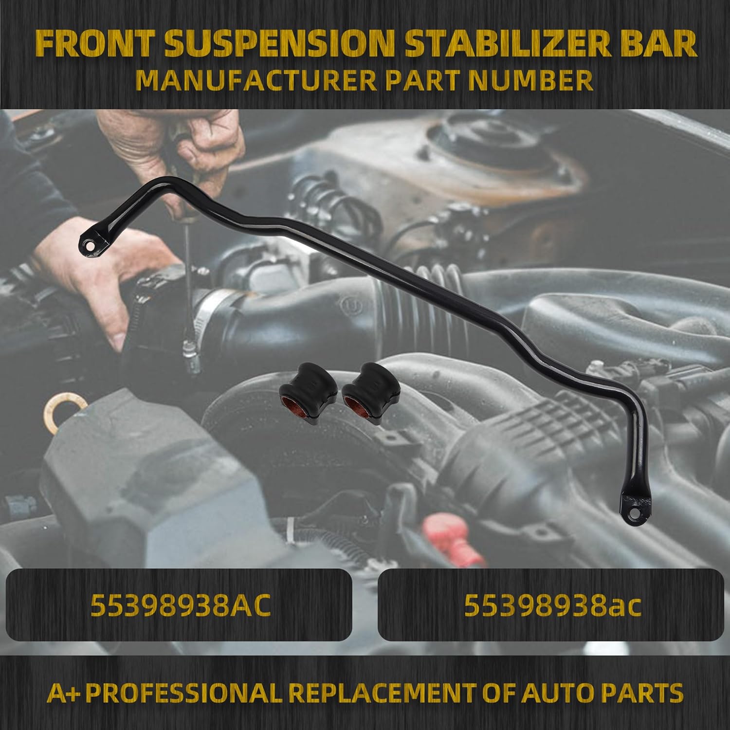dasbecan front suspension stabilizer bar kit (includes bushing)?compatible with 2019-2022 ram 1500 classic 2009-2010 dodge ram 1500 2011-2018 ram 1500 oe replaces 55398938ac