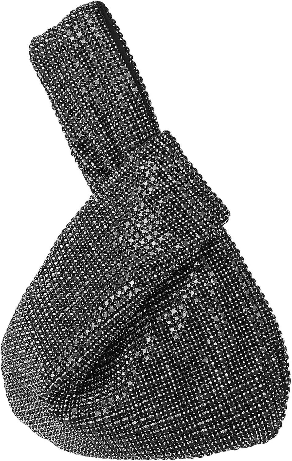DTGN Sparkly Rhinestone Evening Bags for Women Clutch Purses for 1920s Party Wedding Prom - Black