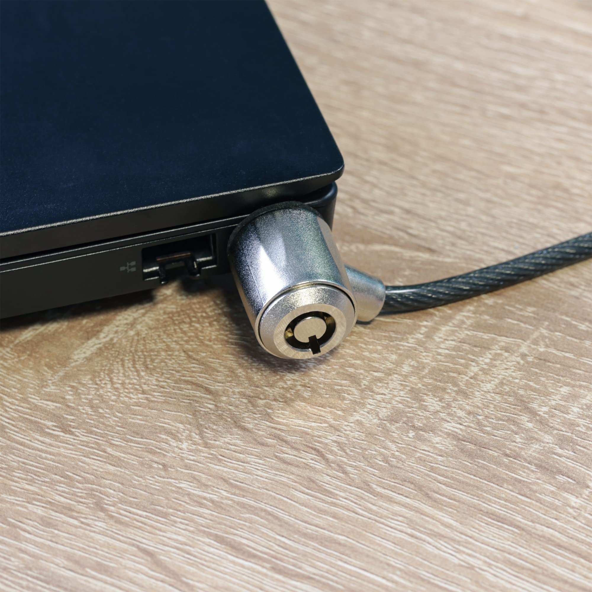 InLine 55715 Notebook Sicherheitsschloss, mit Schlüssel, 4,4mm x 1,5m