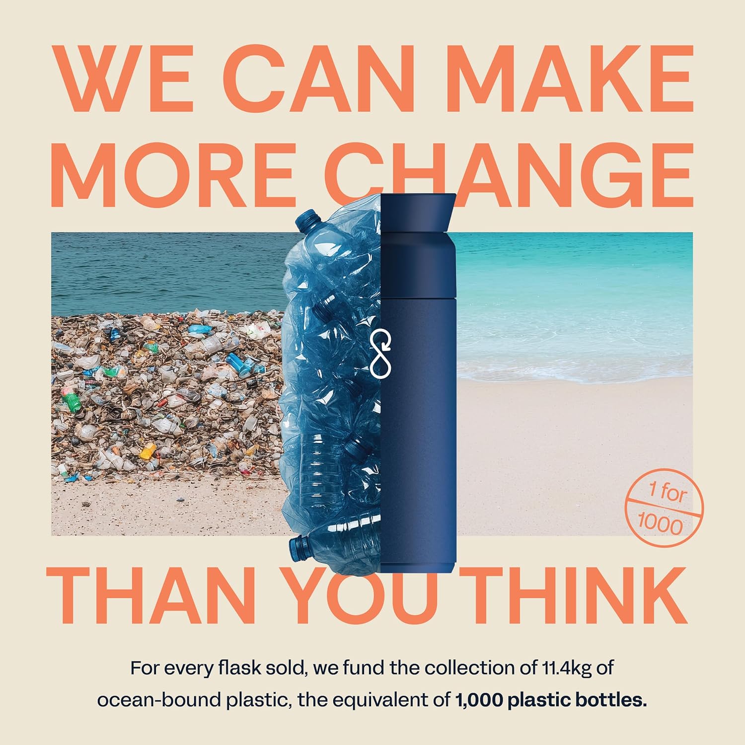 Ocean Bottle Brew Flask 12 oz | Insulated Travel Flask for Hot & Cold Drinks | Recycled Stainless Steel | Sustainable, Eco Friendly Gift (Rock Grey) - Image 9